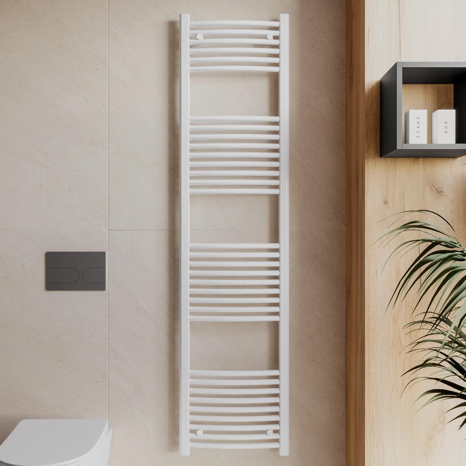 Termoarredo scaldasalviette 1800x550 bianco curvo interasse 500 mm - Alpina