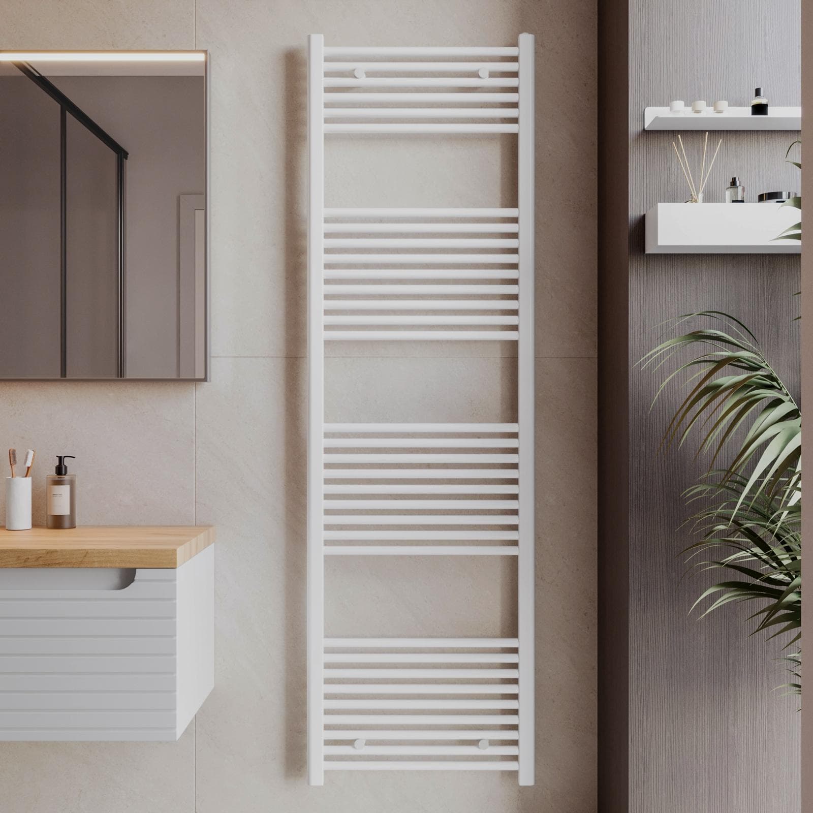 Termoarredo scaldasalviette 1800x550 mm bianco interasse 500 mm - Alpina