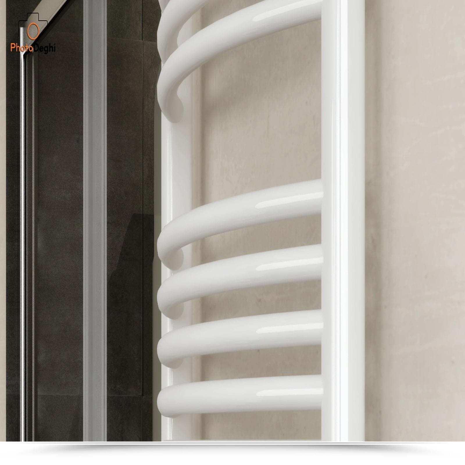 Termoarredo scaldasalviette 1800x600 bianco curvo interasse 550 mm - Alpina