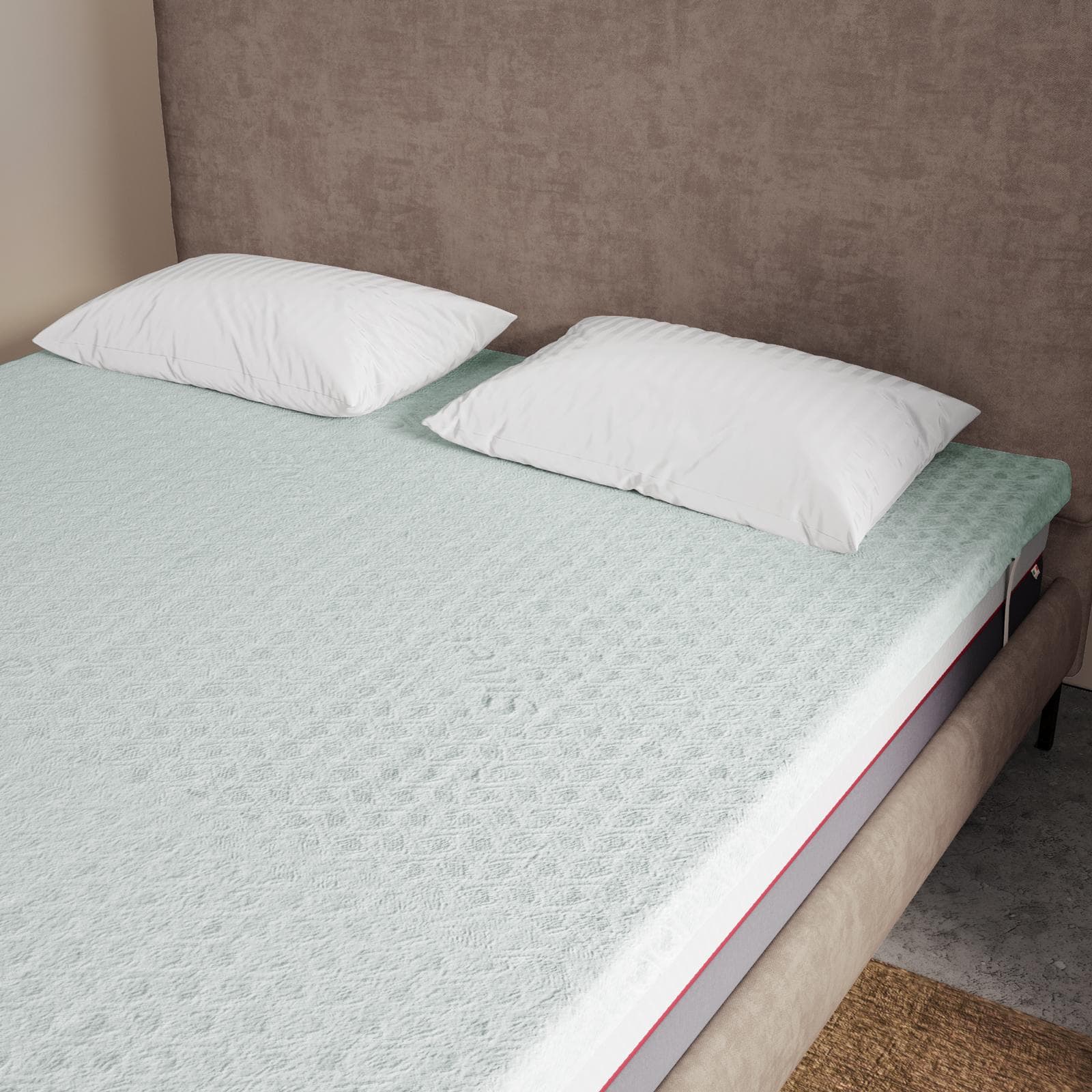 Topper per materasso matrimoniale 160x190 cm sfoderabile in Elastic Foam h 5,5 cm - Glamis