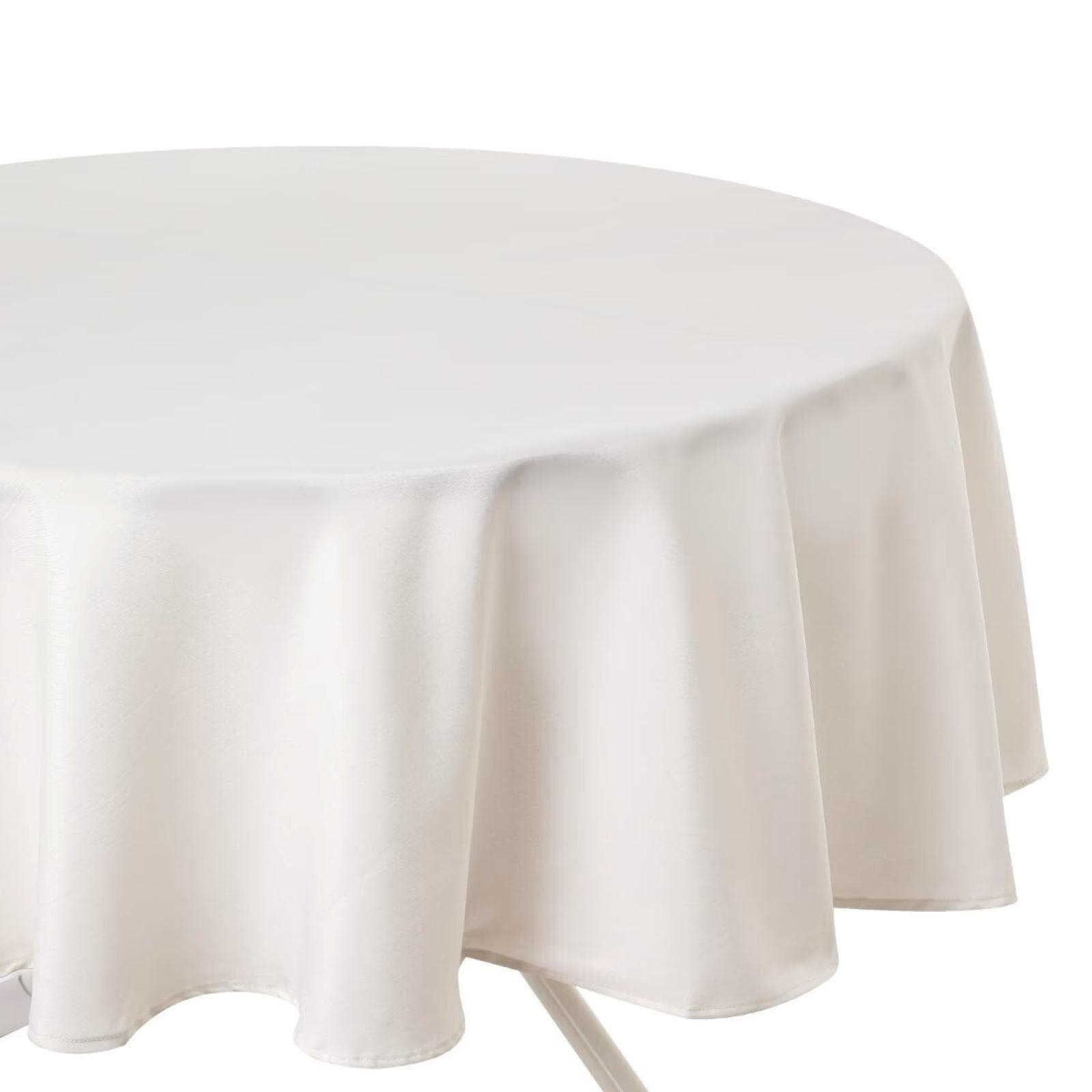 Tovaglia antimacchia rotonda 180 cm in tessuto bianco panna - Fenixia