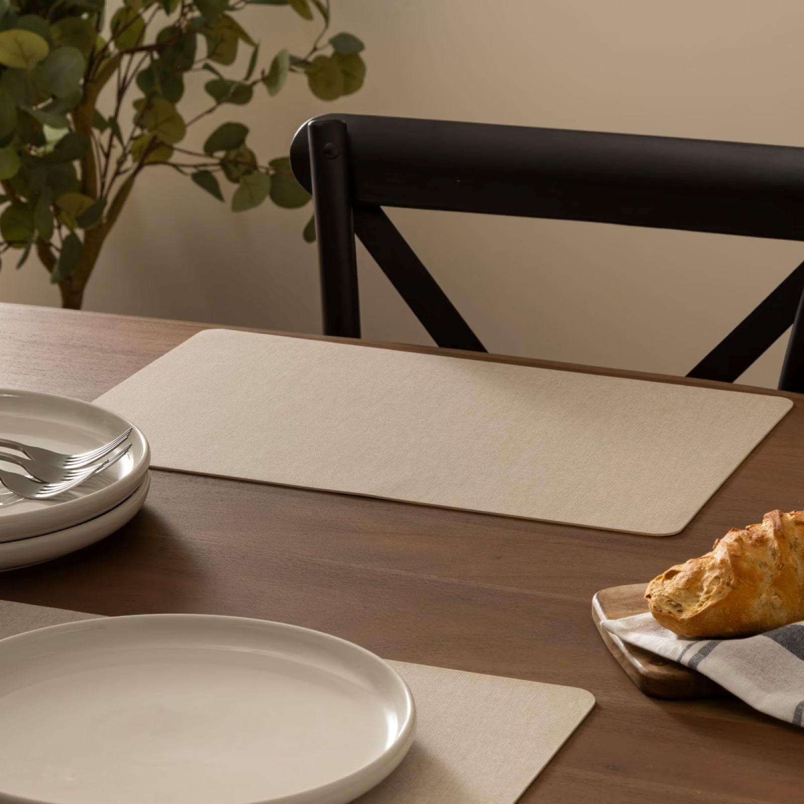 Tovaglietta 45x30 cm effetto tessuto beige - Anitha