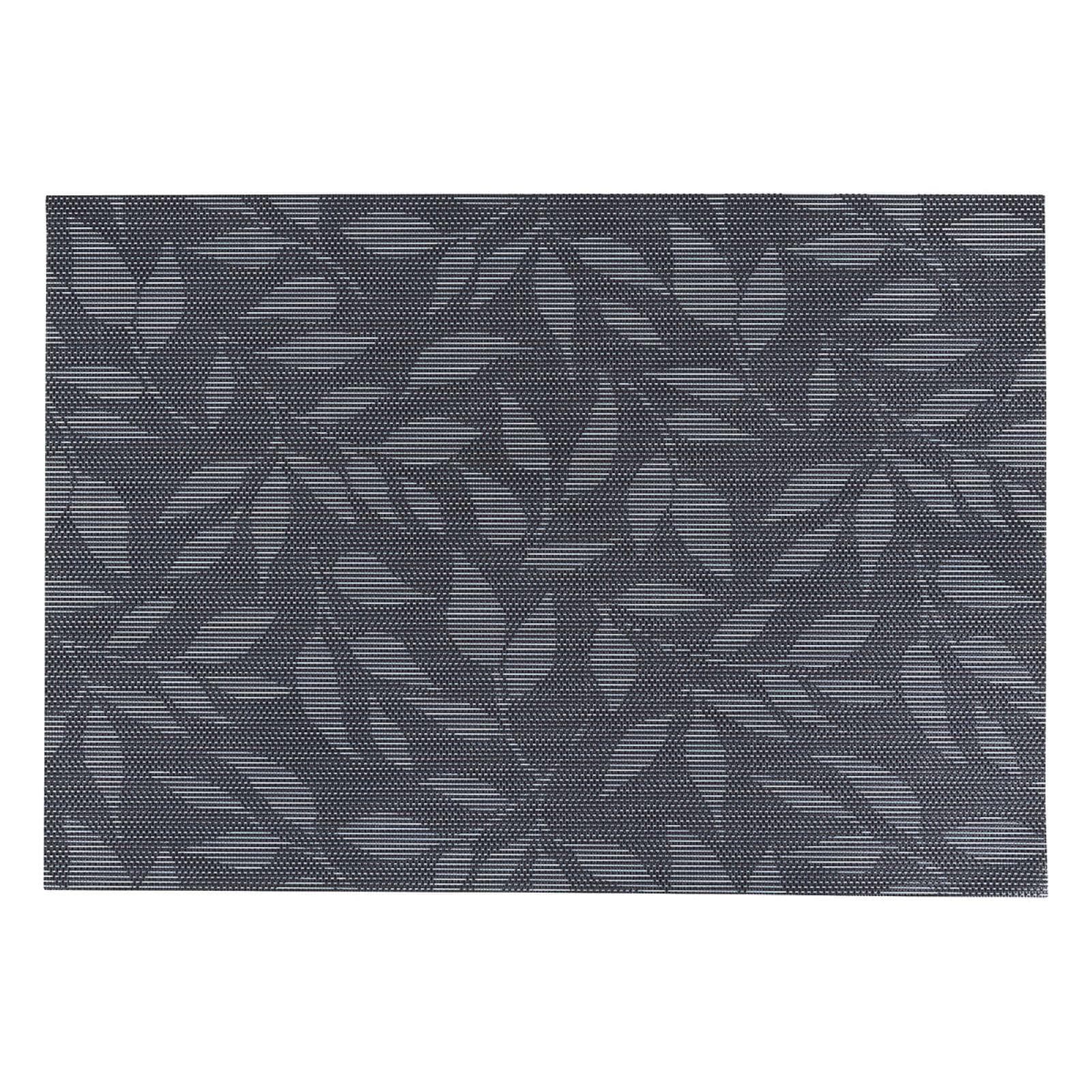 Tovaglietta 48x35 cm in PVC nero con foglie