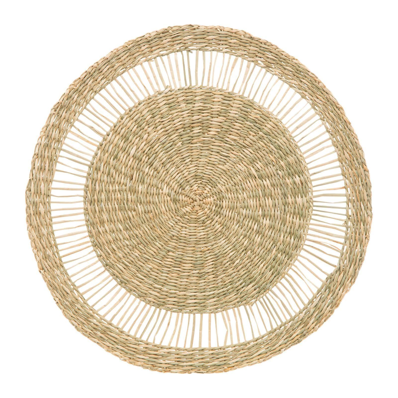 Tovaglietta rotonda 38 cm intrecciata naturale