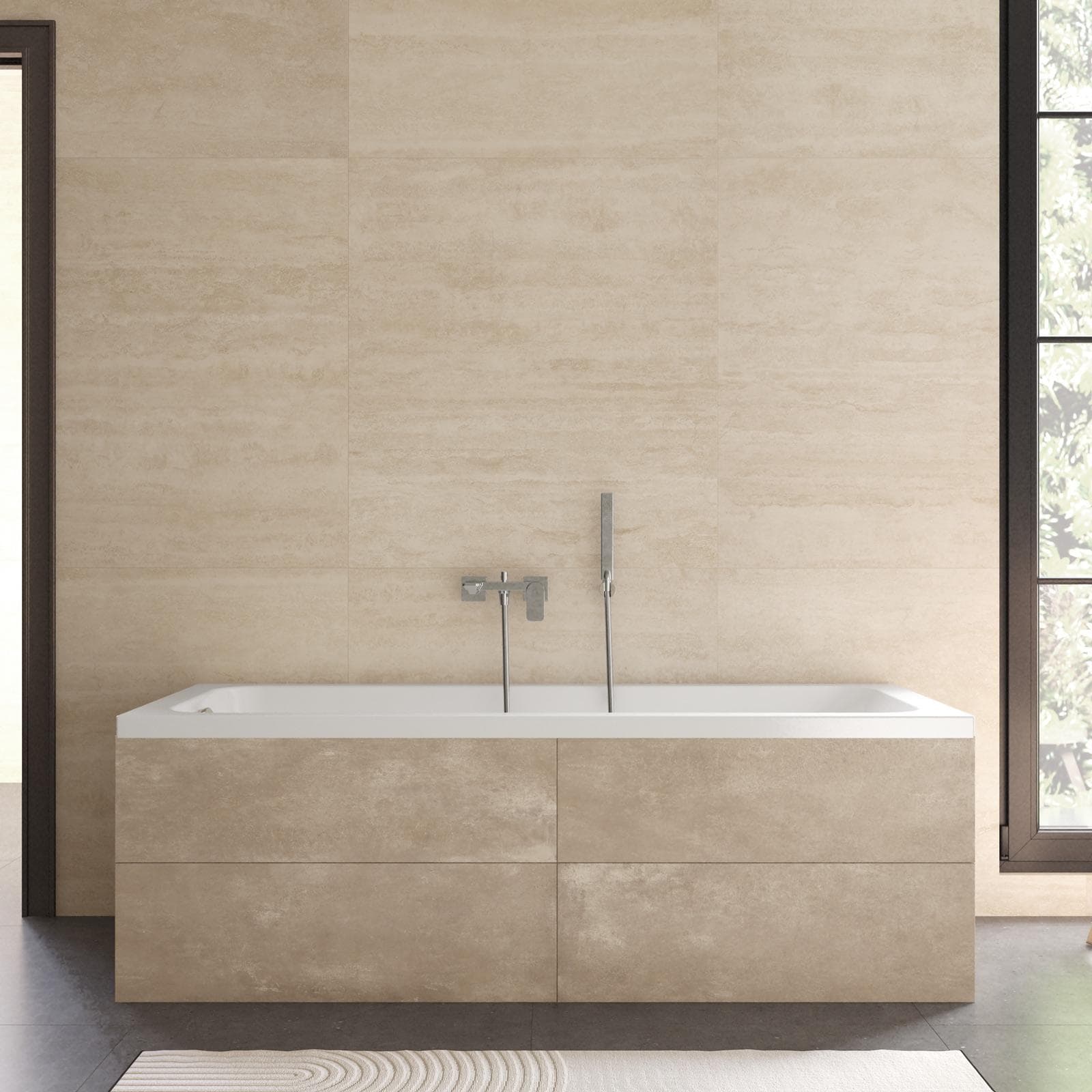 Vasca da bagno in muratura 160 x 70 cm in acrilico - Hirst