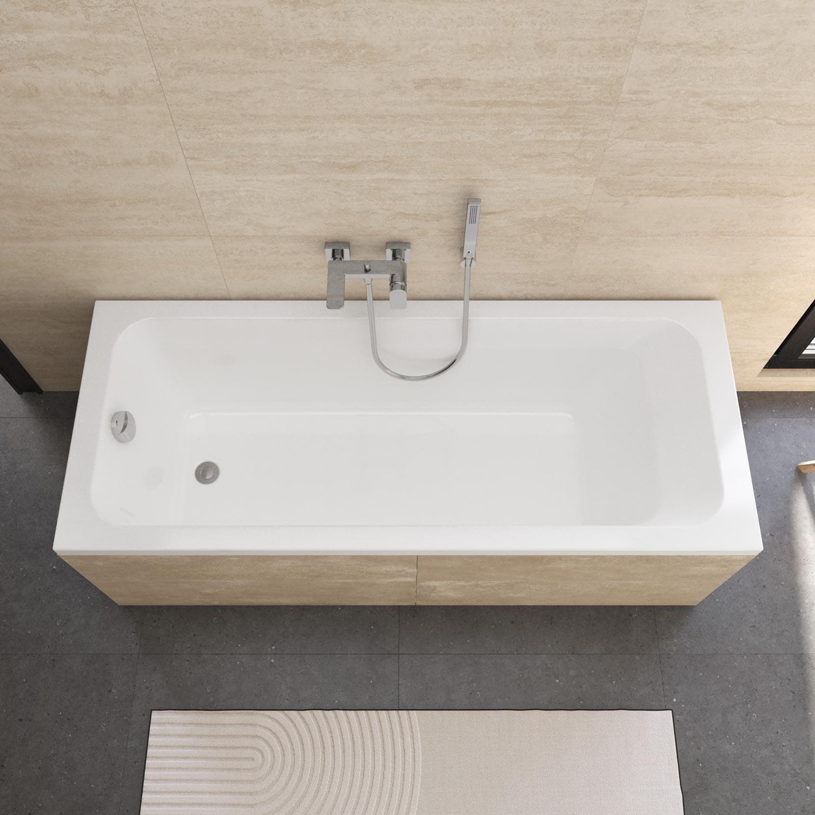 Vasca da bagno in muratura 160 x 70 cm in acrilico - Hirst