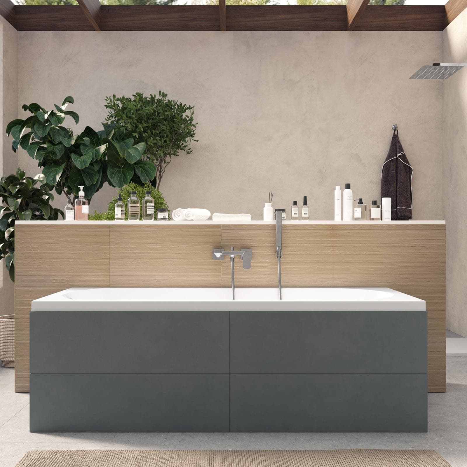Vasca da bagno in muratura 170x70 cm in acrilico - Zelta