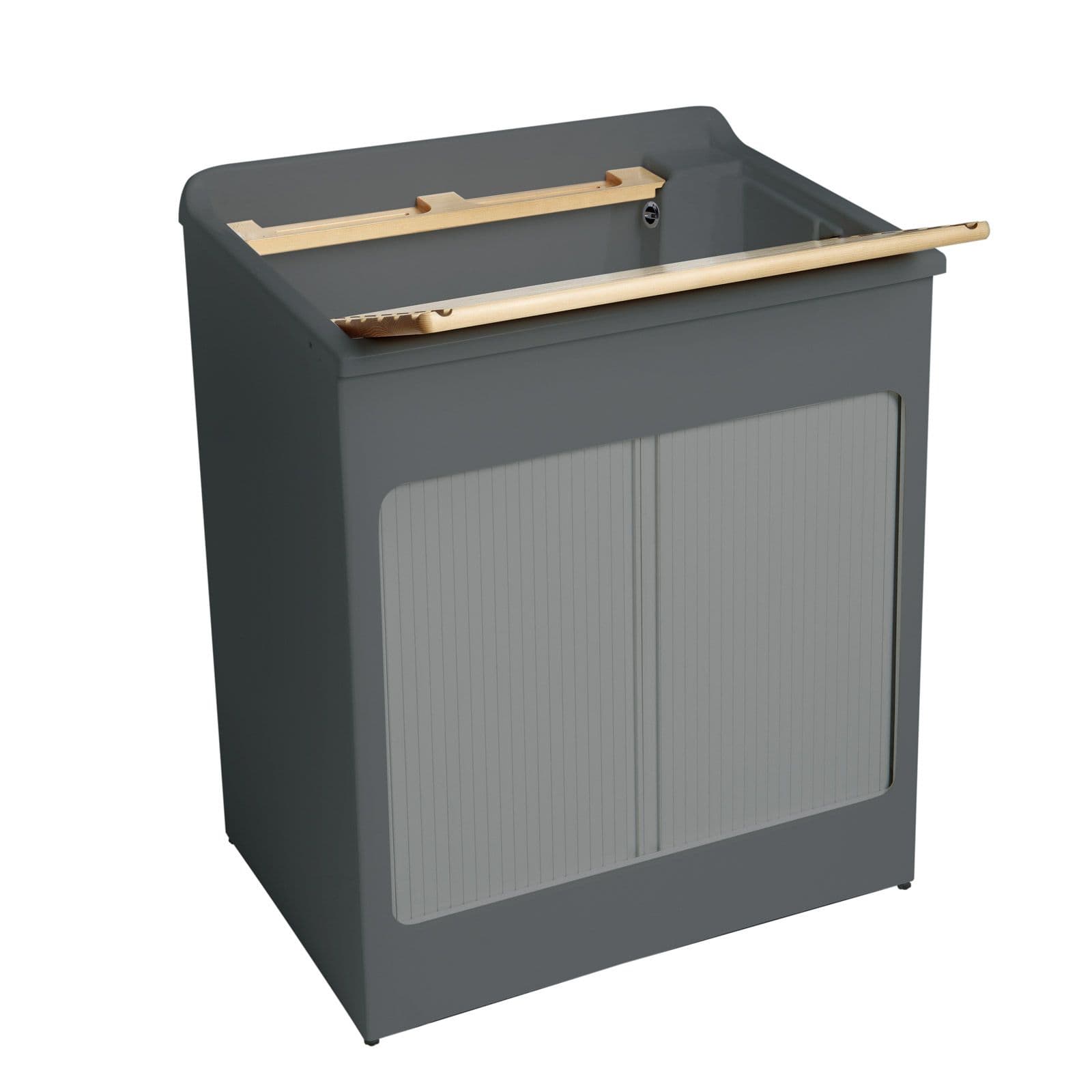 Vasca lavatoio e mobile lavanderia Lavacril di Colavene grigio 75x50 cm con tavola in legno