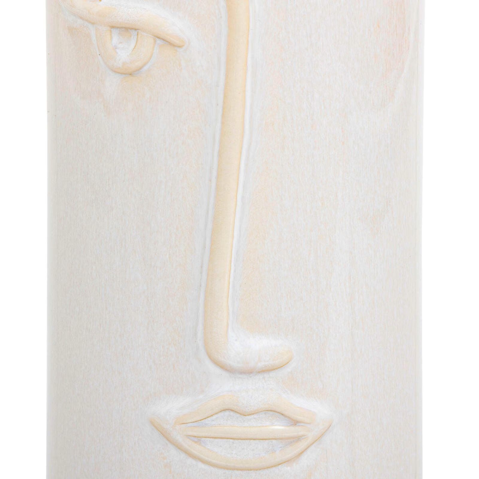 Vaso da interno 25h cm a forma di viso in ceramica bianco