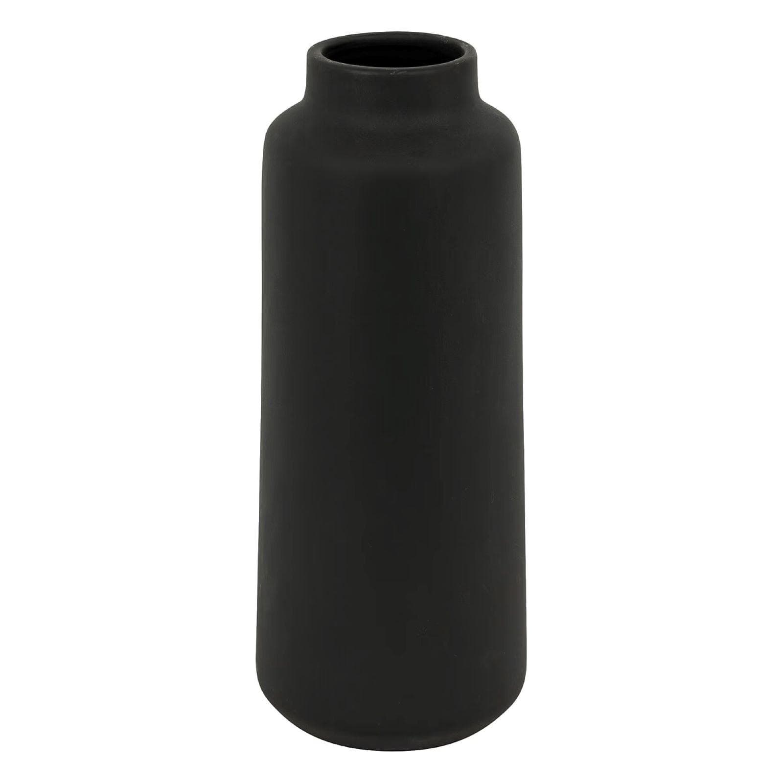 Vaso da interno 30h cm in ceramica nero opaco - Soave