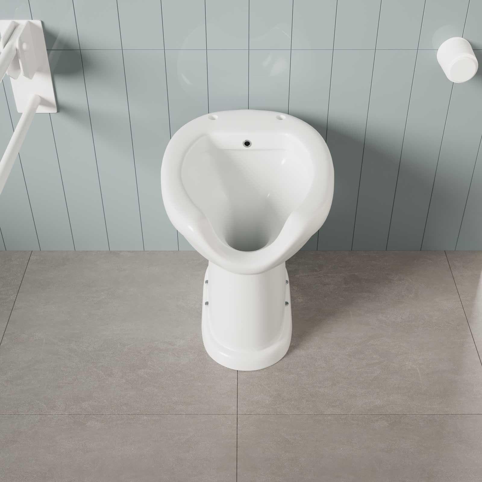 Vaso bidet da 50h cm in ceramica con apertura frontale e scarico a terra