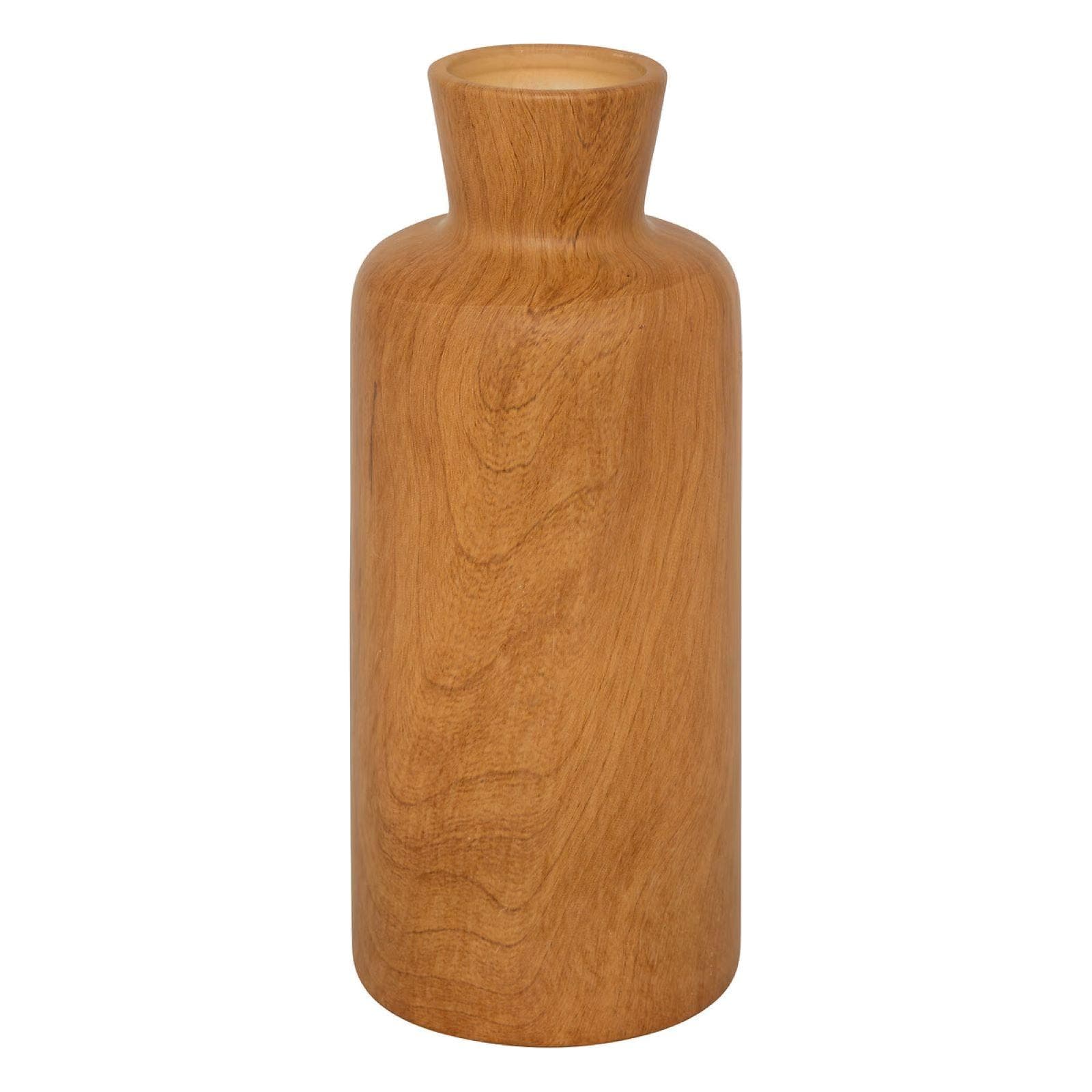 Vaso cilindrico da interno 30h cm in ceramica effetto legno