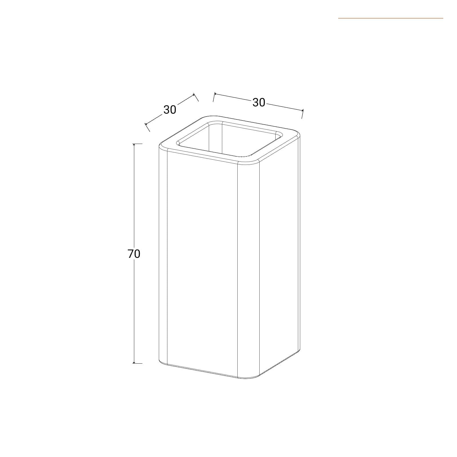 Vaso da esterno quadrato 70 h cm tutta capienza in polietilene blu - Bondy