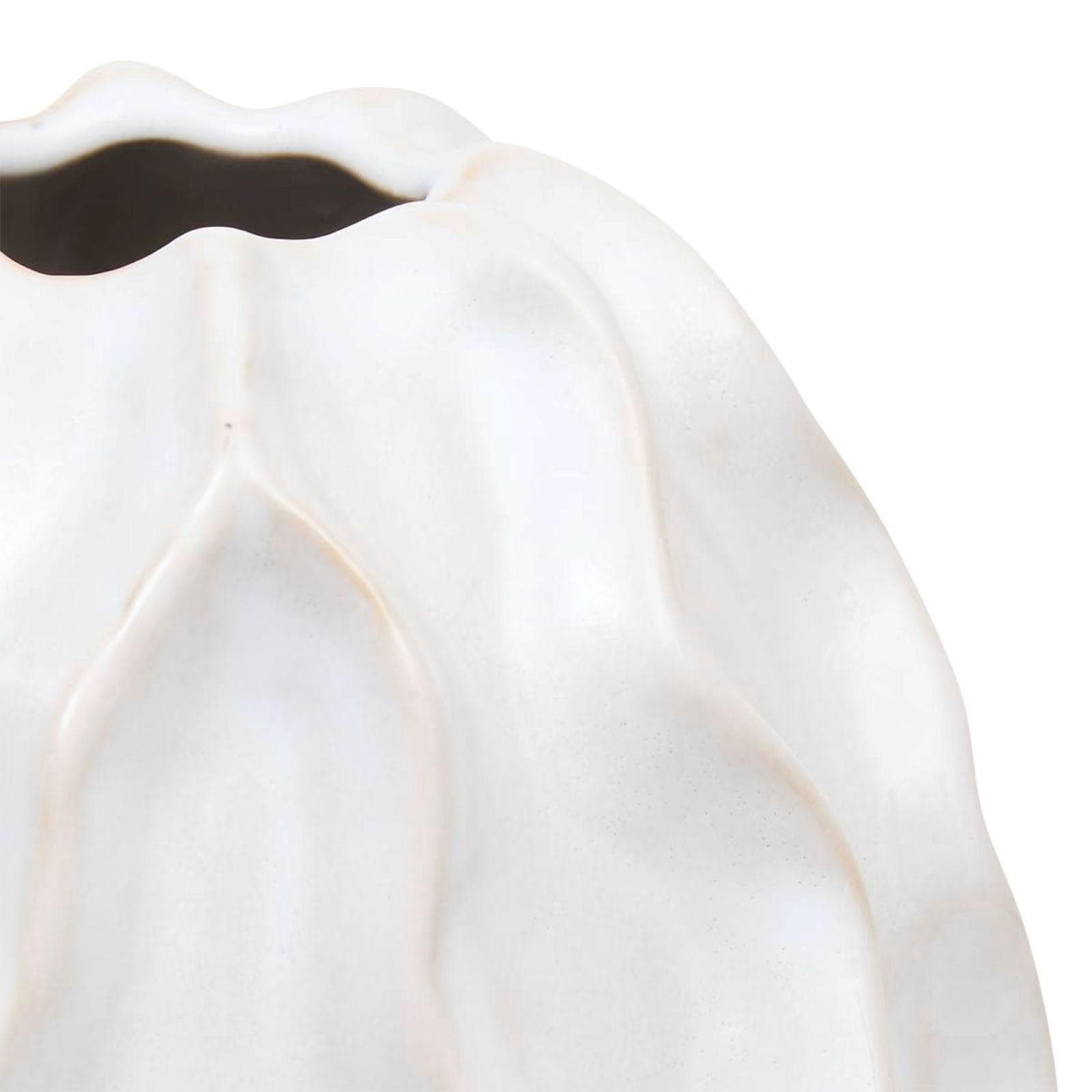 Vaso da interno 17h cm in ceramica bianco lucido - Sandro