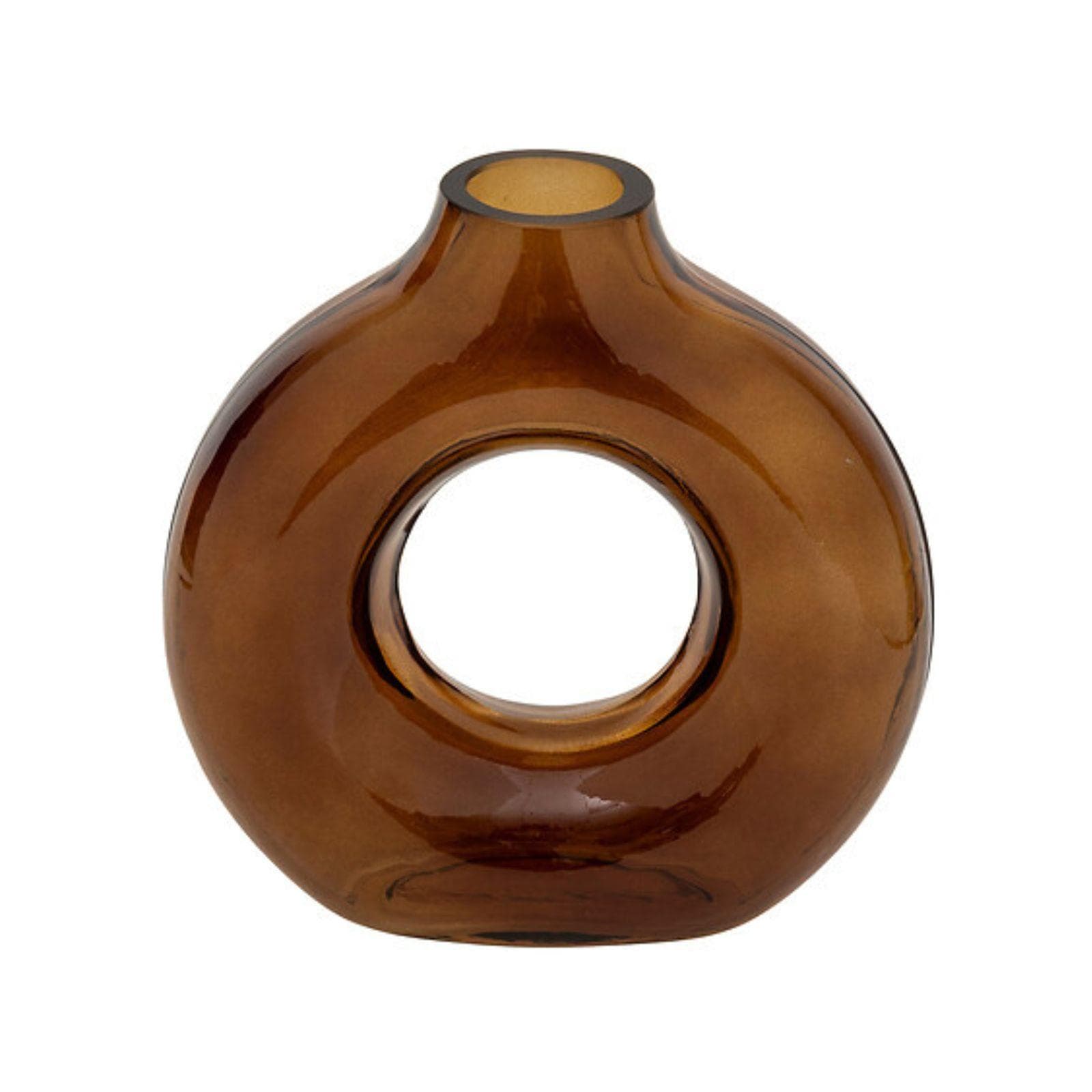 Vaso da interno 21h cm in vetro ambrato