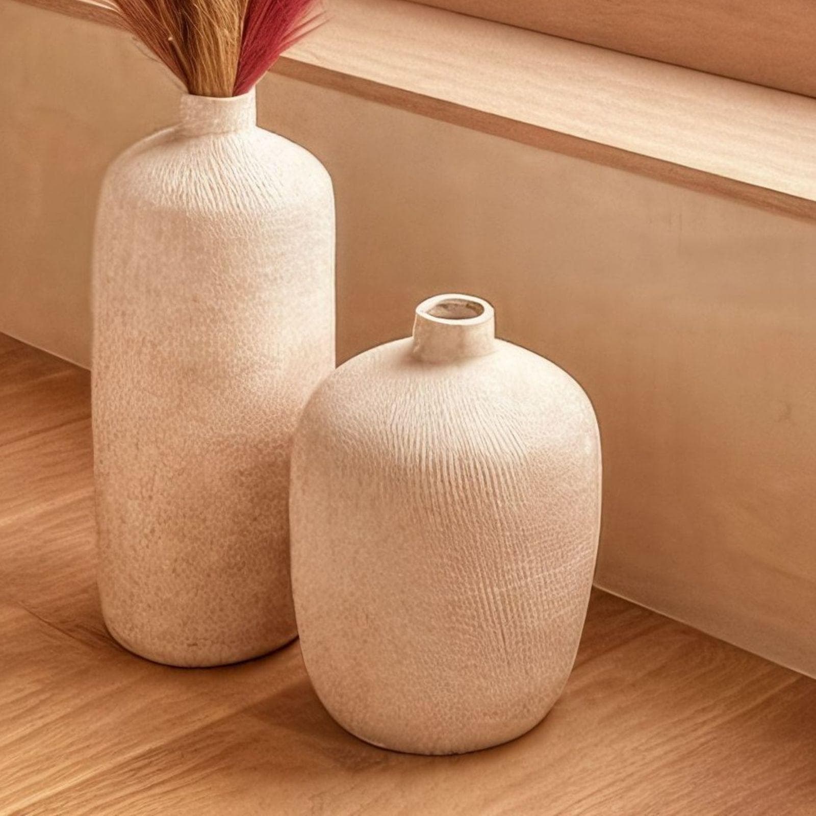 Vaso da interno 31h cm in ceramica beige - Bastien