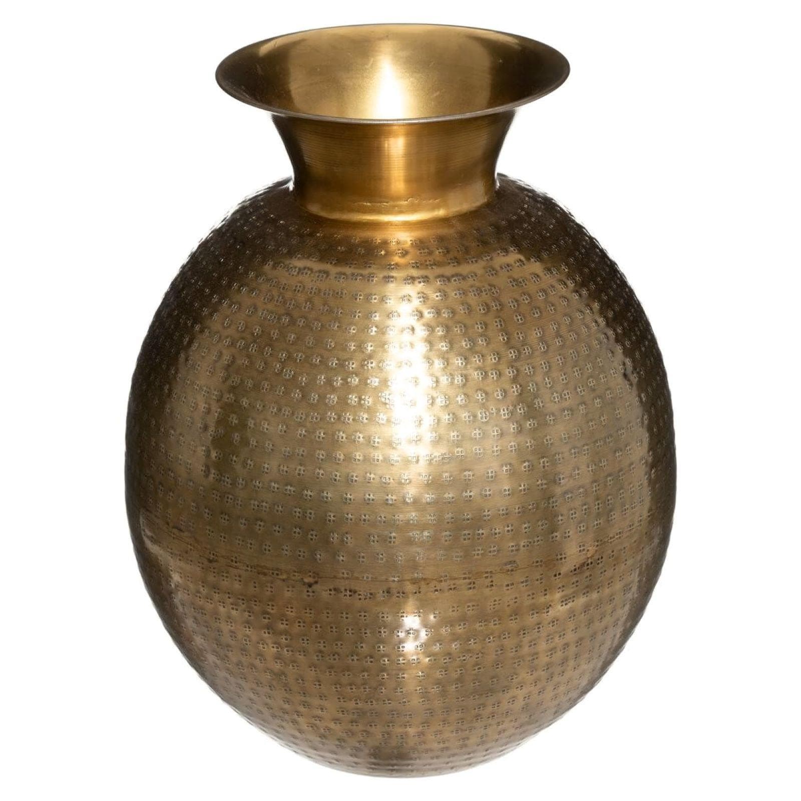Vaso da interno 40h cm in metallo oro - Nefertiti