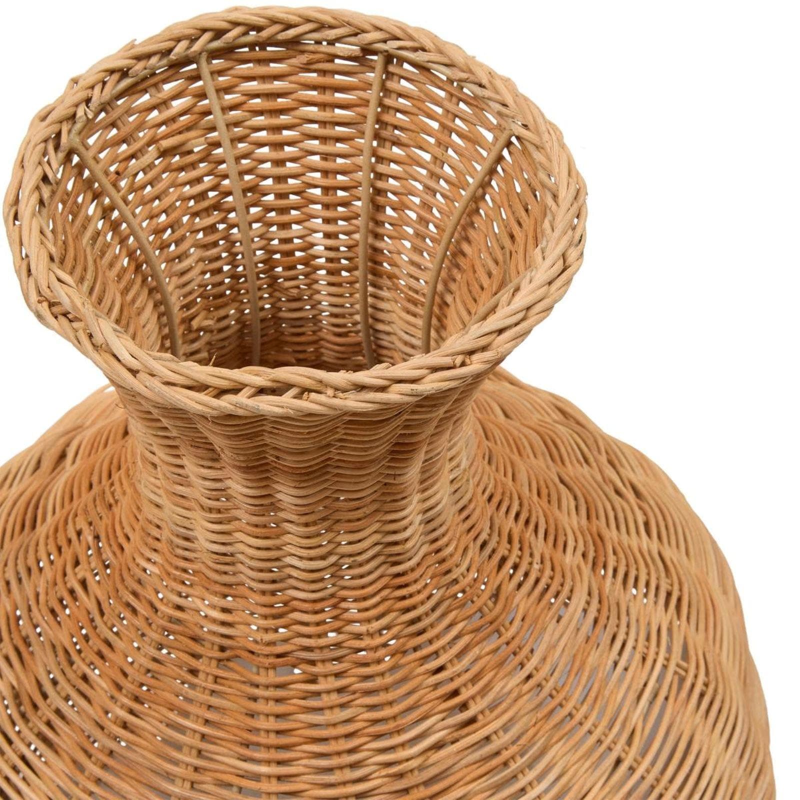 Vaso da interno 71h cm in rattan intrecciato naturale