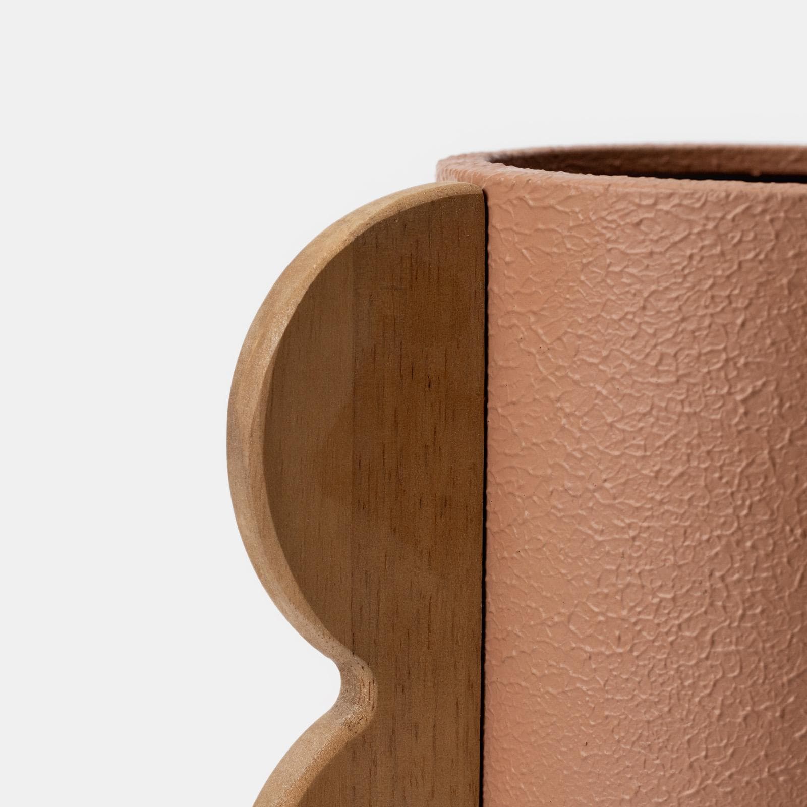 Vaso da interno h 40 cm in metallo e legno marrone chiaro - Pleyton