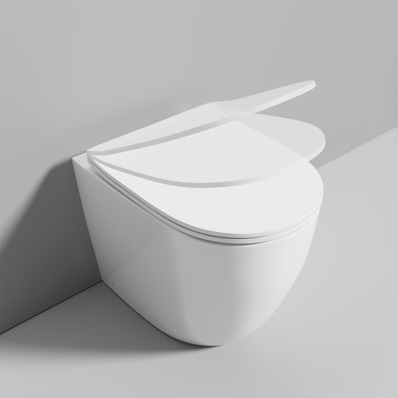 Vaso filomuro a risparmio idrico sedile SoftClose bianco opaco - Nadir