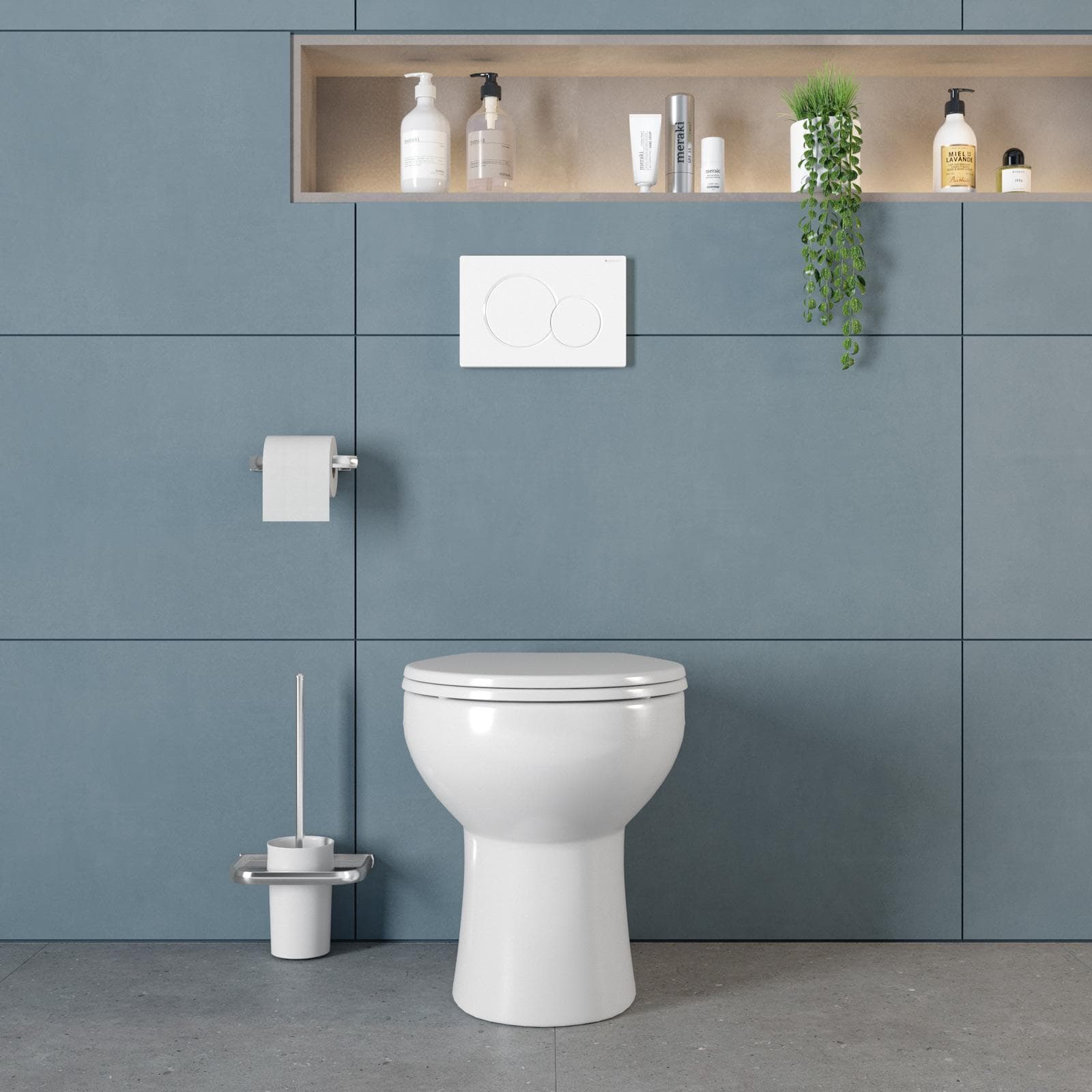 Vaso tradizionale con scarico a terra e sedile softclose bianco - Casper