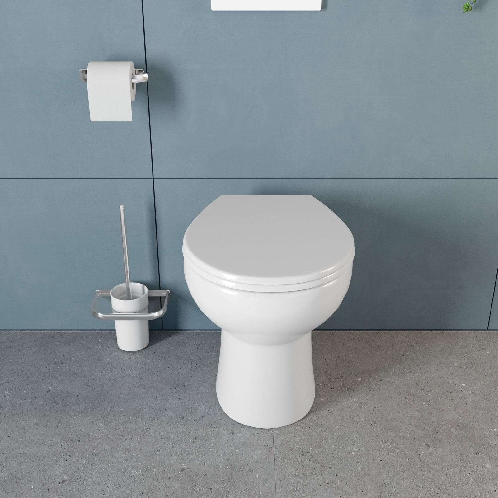 Vaso tradizionale con scarico a terra e sedile softclose bianco - Casper
