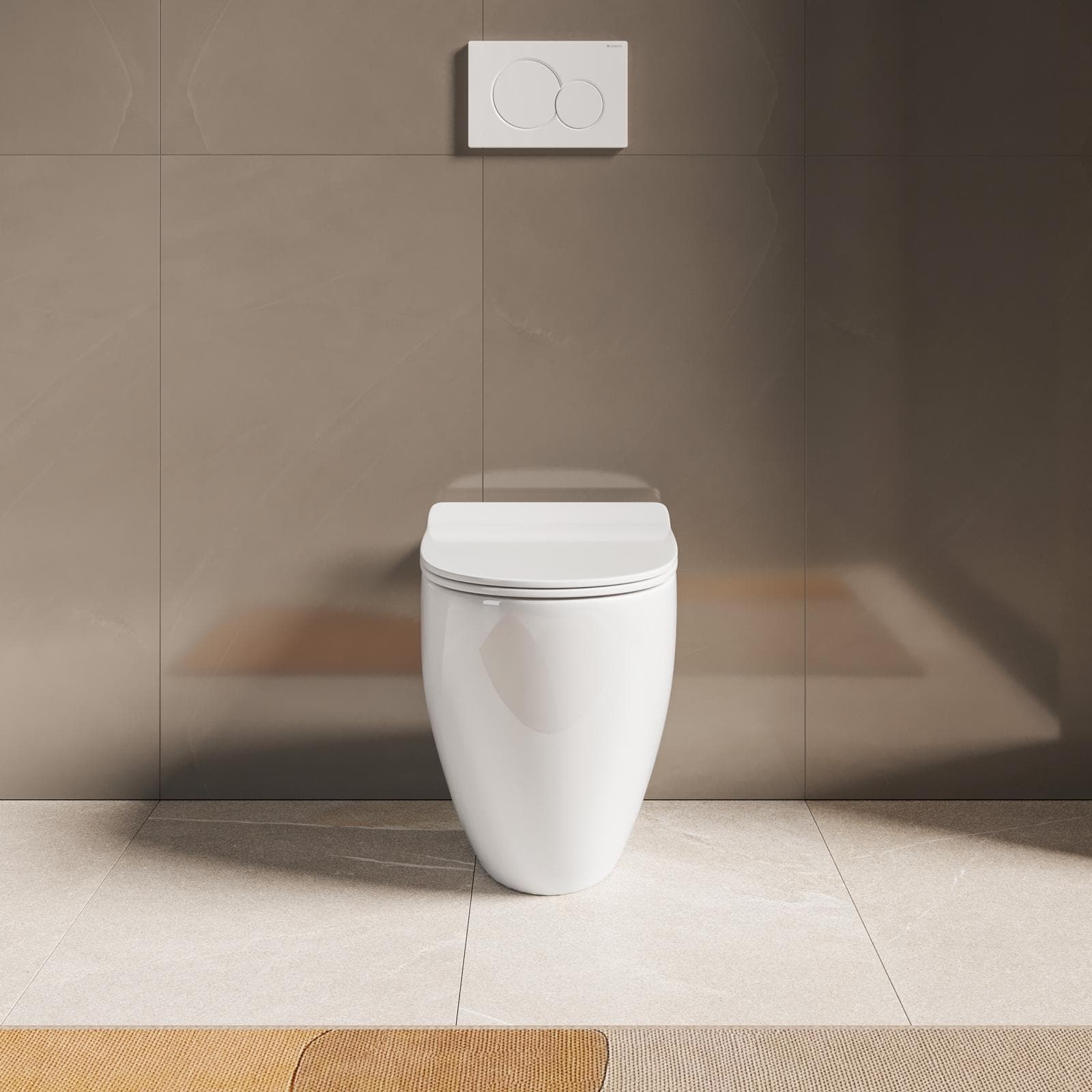 Vaso filomuro in ceramica bianca con sedile SoftClose incluso - Marsico