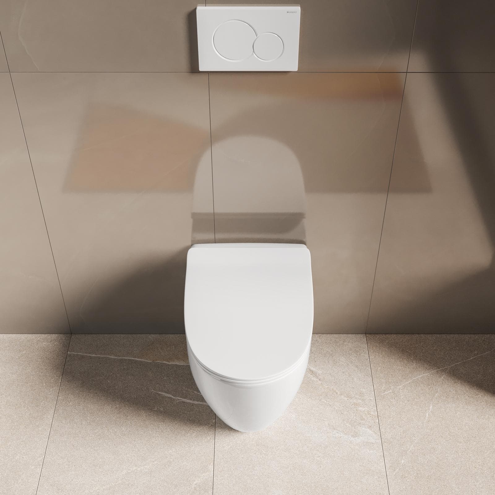 Vaso filomuro in ceramica bianca con sedile SoftClose incluso - Marsico