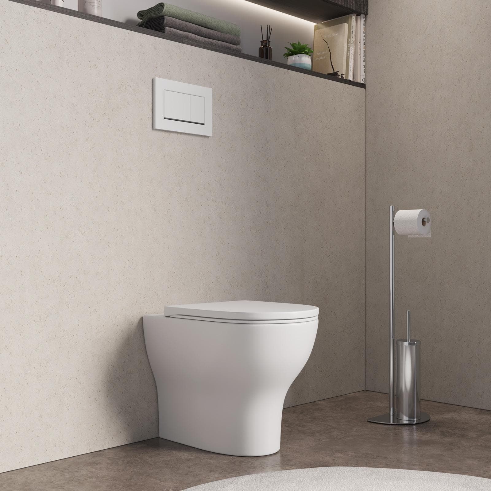 Vaso filomuro in ceramica bianco opaco - Skall