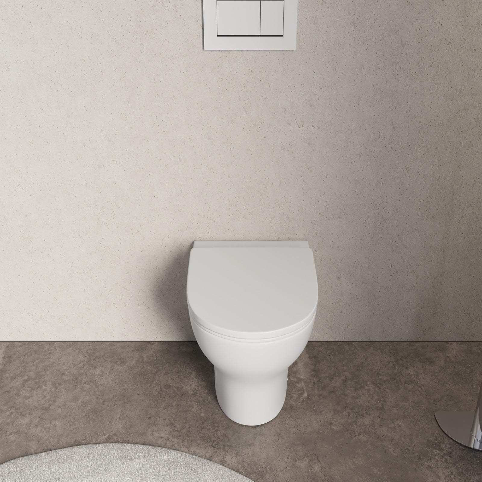 Vaso filomuro in ceramica bianco opaco - Skall