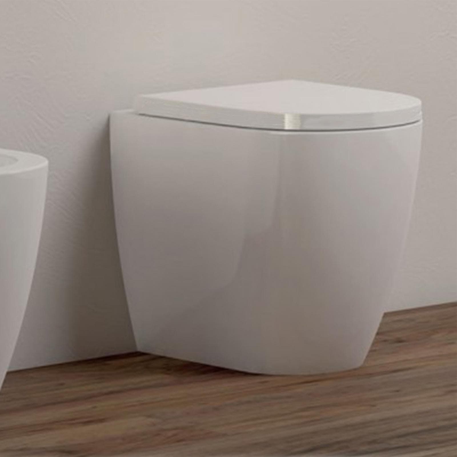 Vaso filomuro in ceramica Comoda di Azzurra con sedile Soft Close bianco
