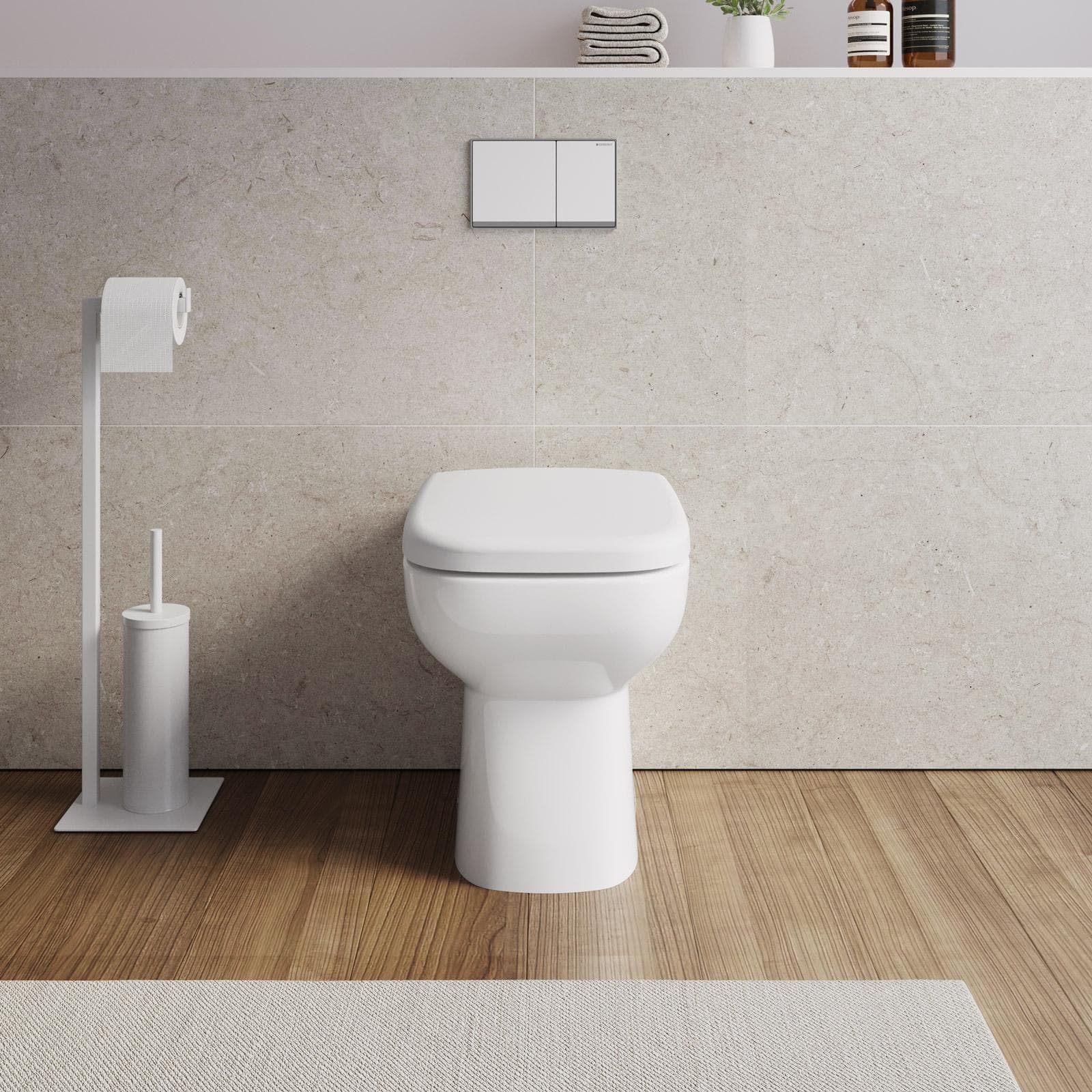 Vaso filomuro in ceramica con copriwc 35 x 40 cm wc singolo - Proven