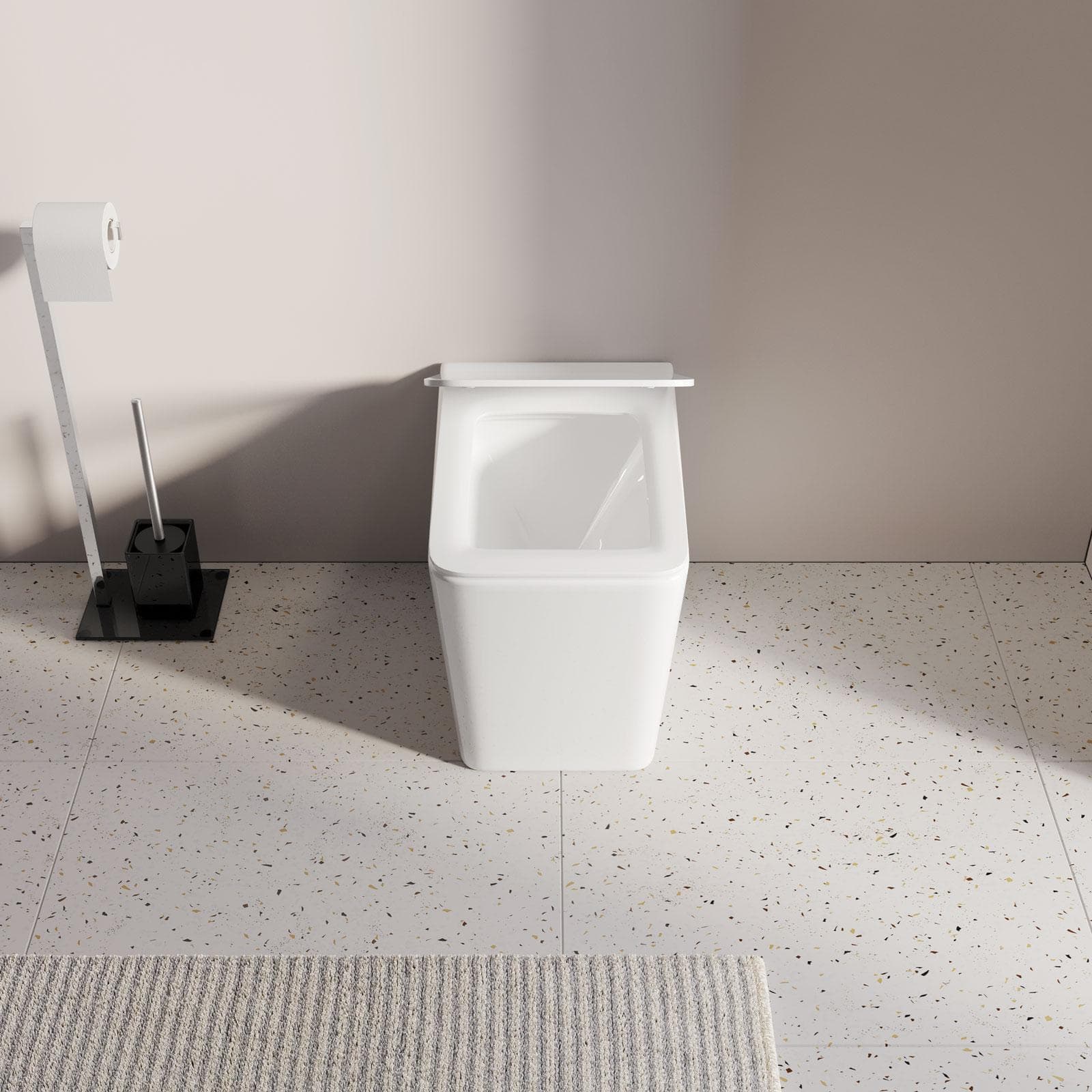 Vaso filomuro in ceramica rimless con copriwc softclose - Urban