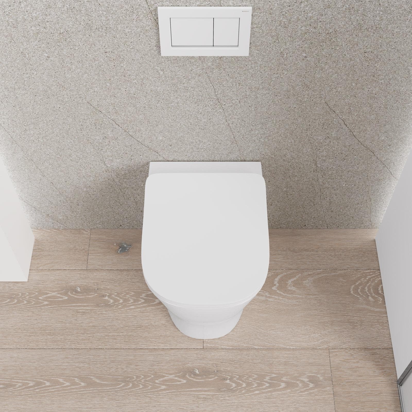 Vaso filomuro sedile SoftClose bianco lucido - Clessidra