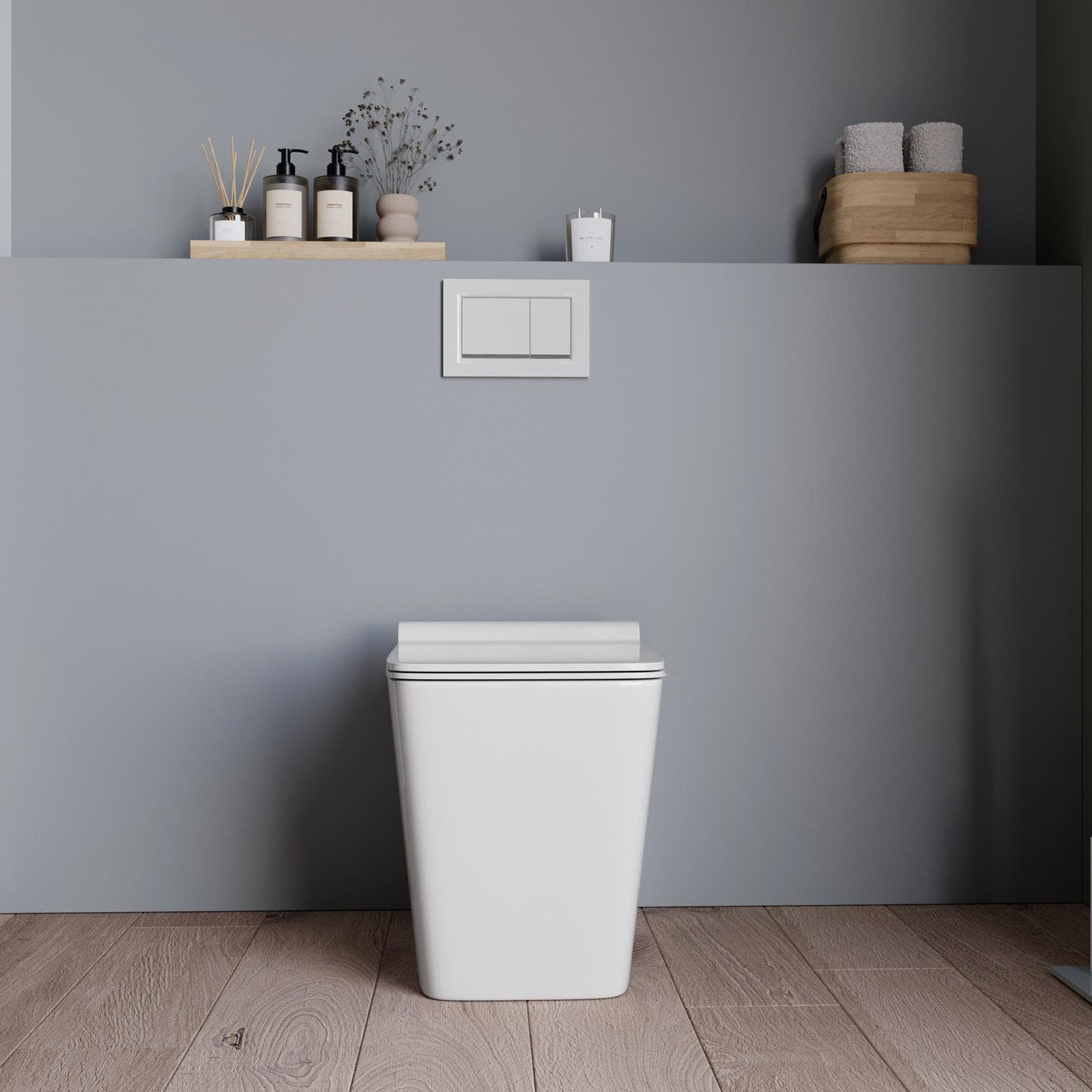 Vaso filomuro rimless sedile SoftClose bianco lucido - Teo
