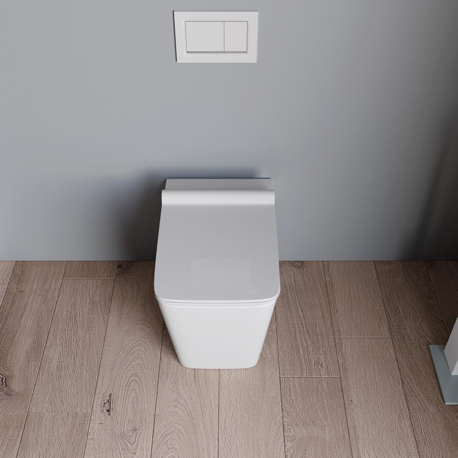 Vaso filomuro rimless sedile SoftClose bianco lucido - Teo
