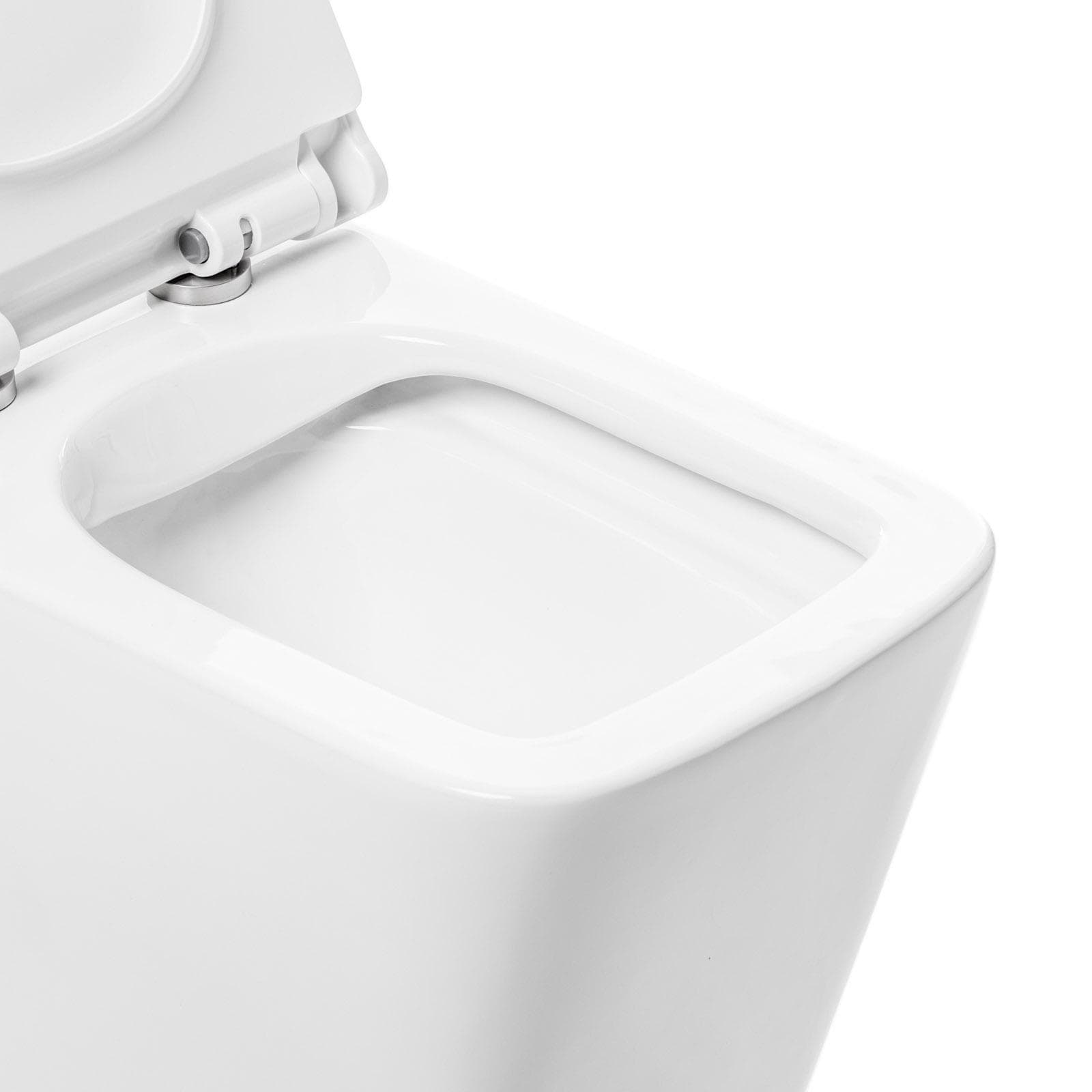 Vaso filomuro rimless sedile SoftClose bianco lucido - Teo