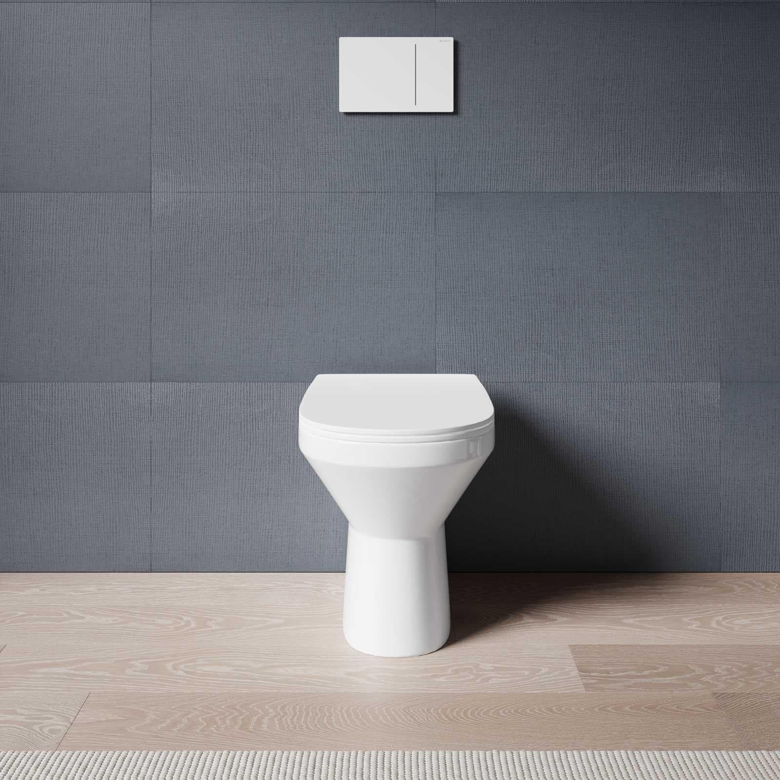 Vaso filomuro senza brida in ceramica con copriwc softclose - Misk