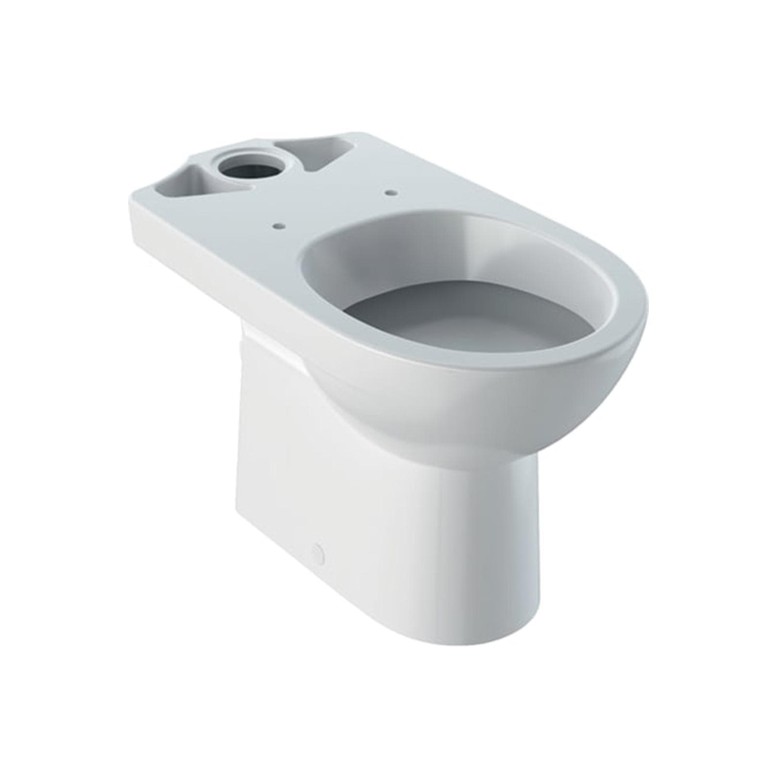 Vaso monoblocco a cacciata scarico orizzontale allaccio inferiore cerniere inox Serie Selnova Square - Geberit