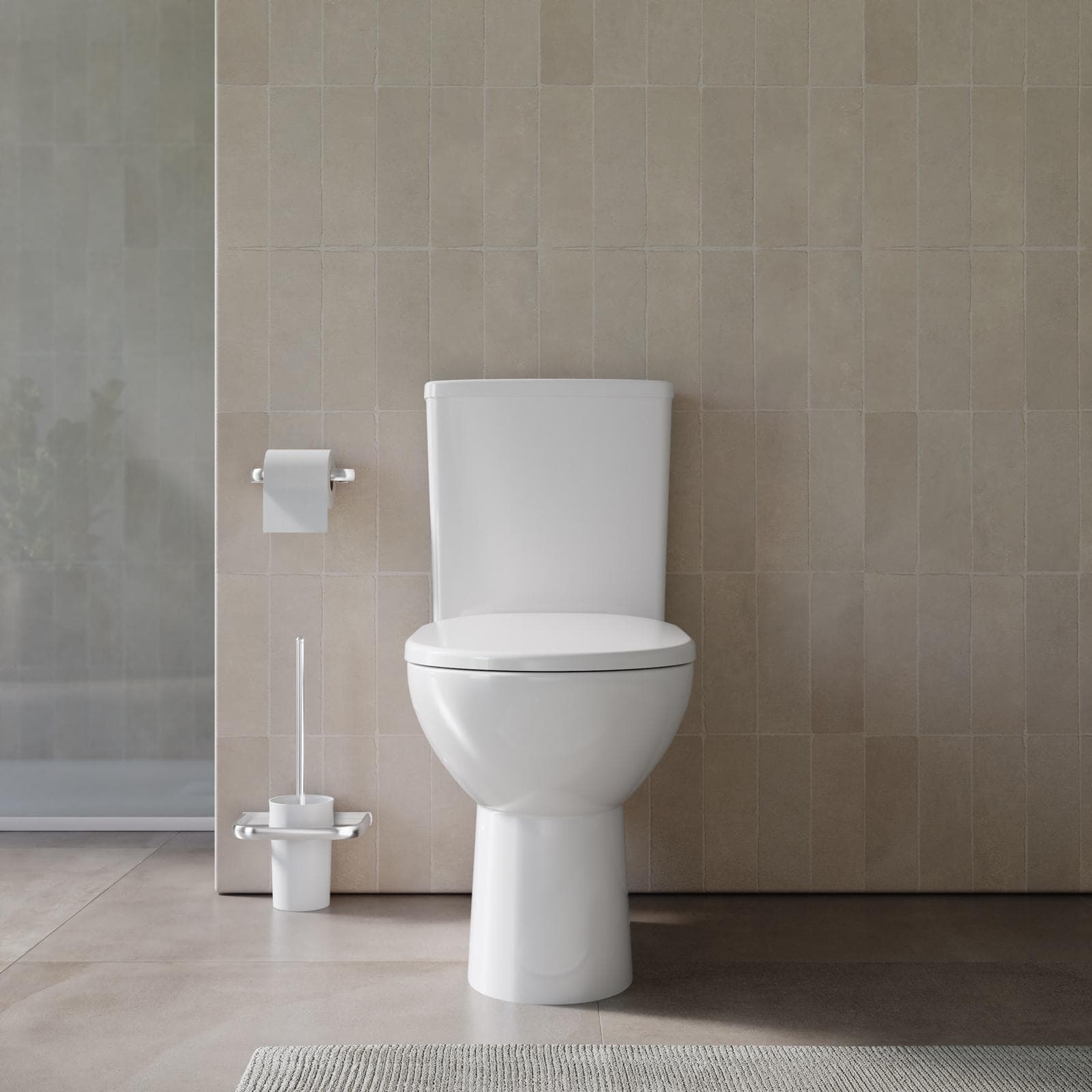 Vaso monoblocco a cacciata scarico orizzontale Serie Selnova Square - Geberit