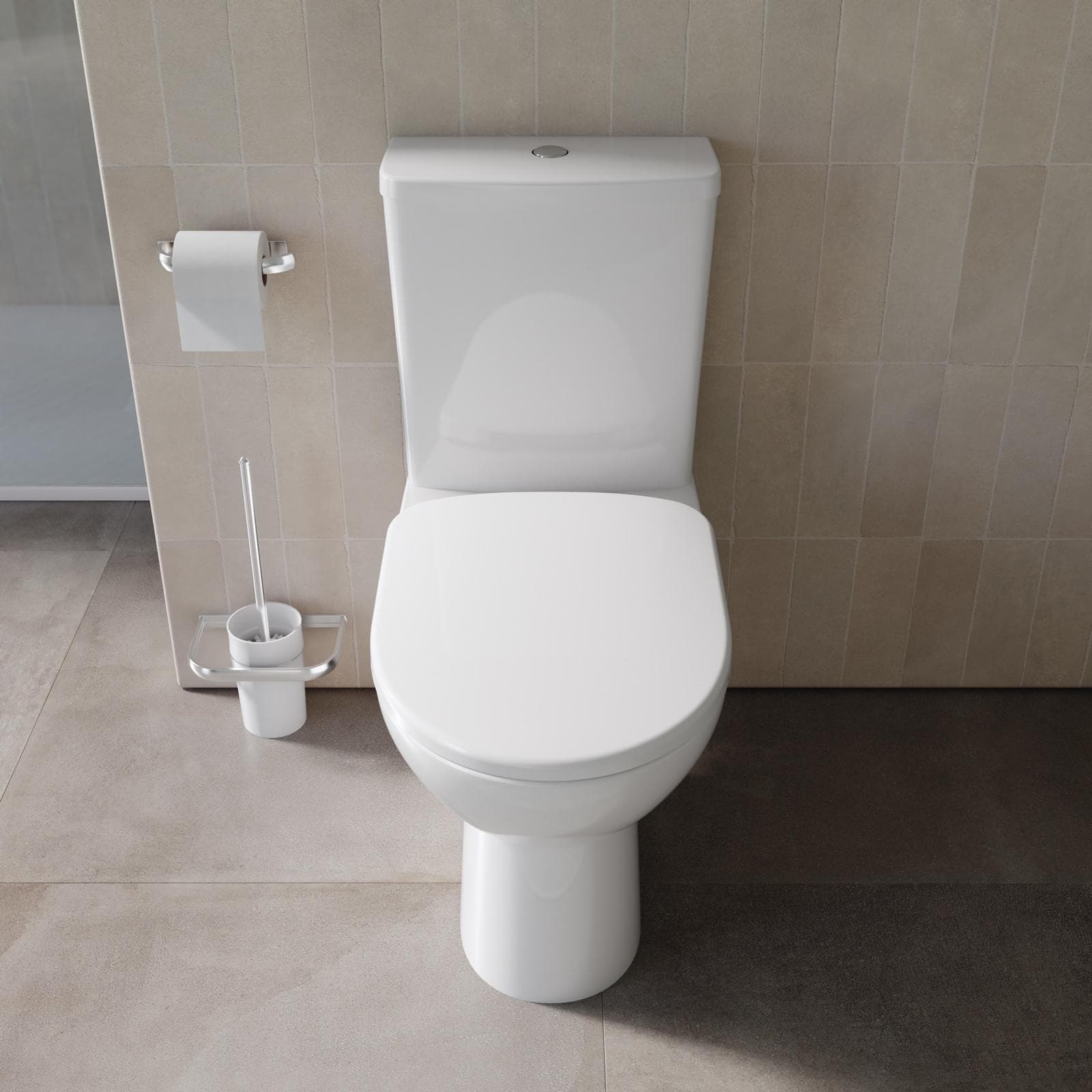 Vaso monoblocco a cacciata scarico orizzontale Serie Selnova Square - Geberit