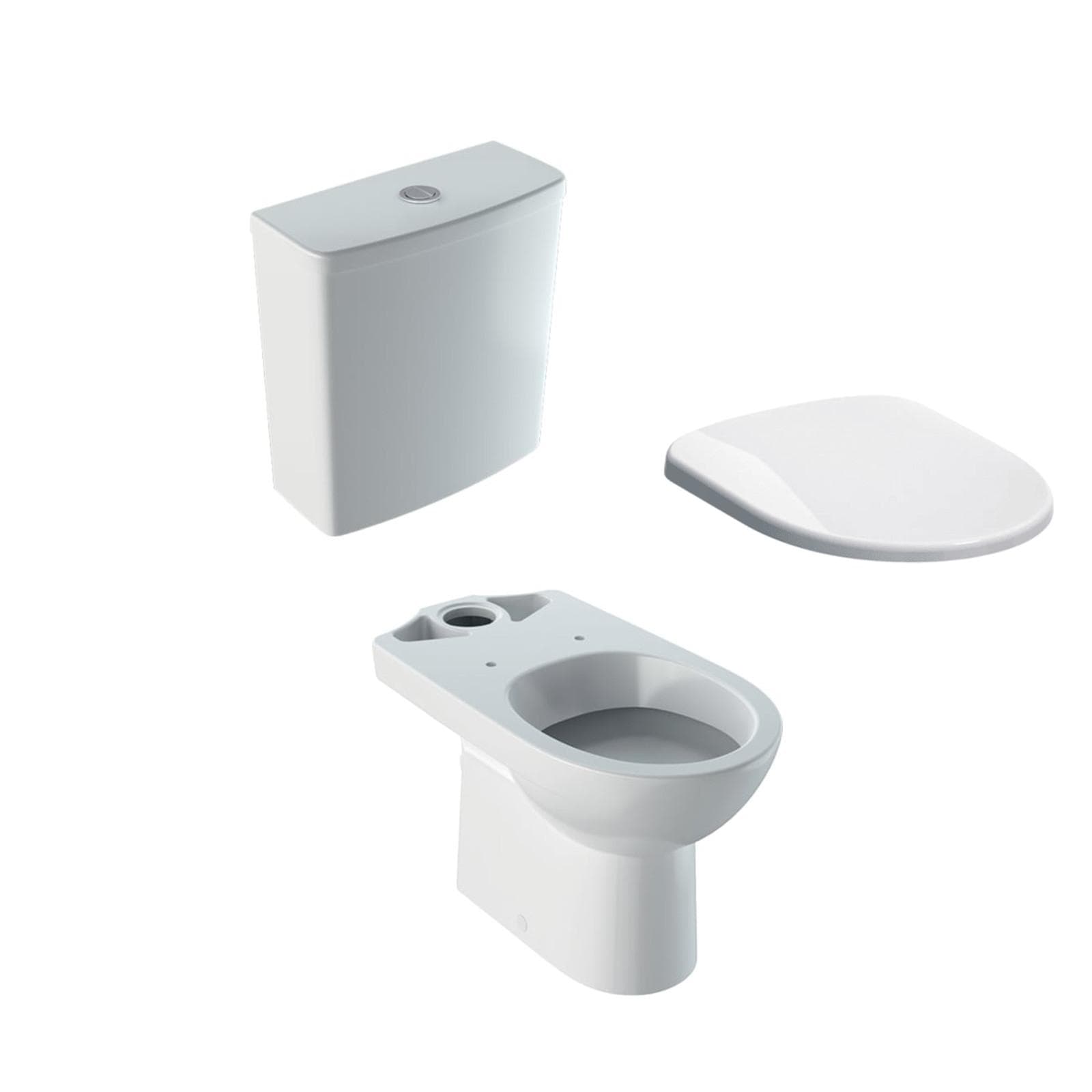 Vaso monoblocco a cacciata scarico orizzontale Serie Selnova Square - Geberit