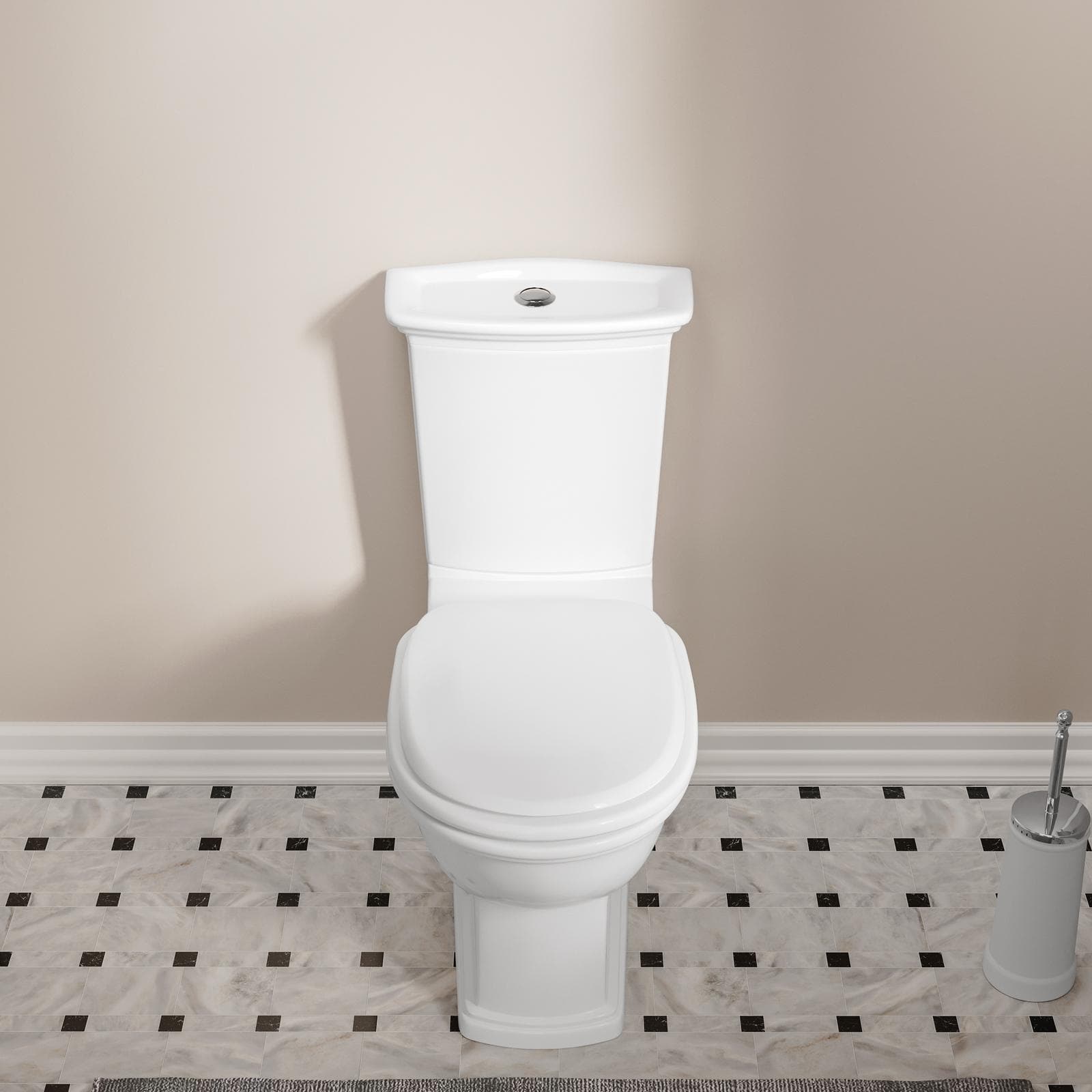 Vaso monoblocco con sedile in ceramica bianca - Fanit