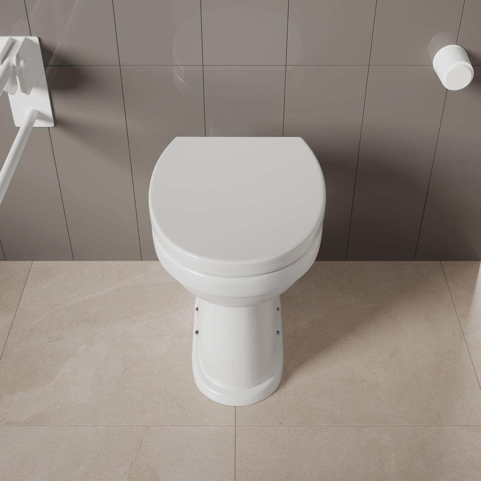 Vaso in ceramica scarico a parete con copriwc per bagno accessibile