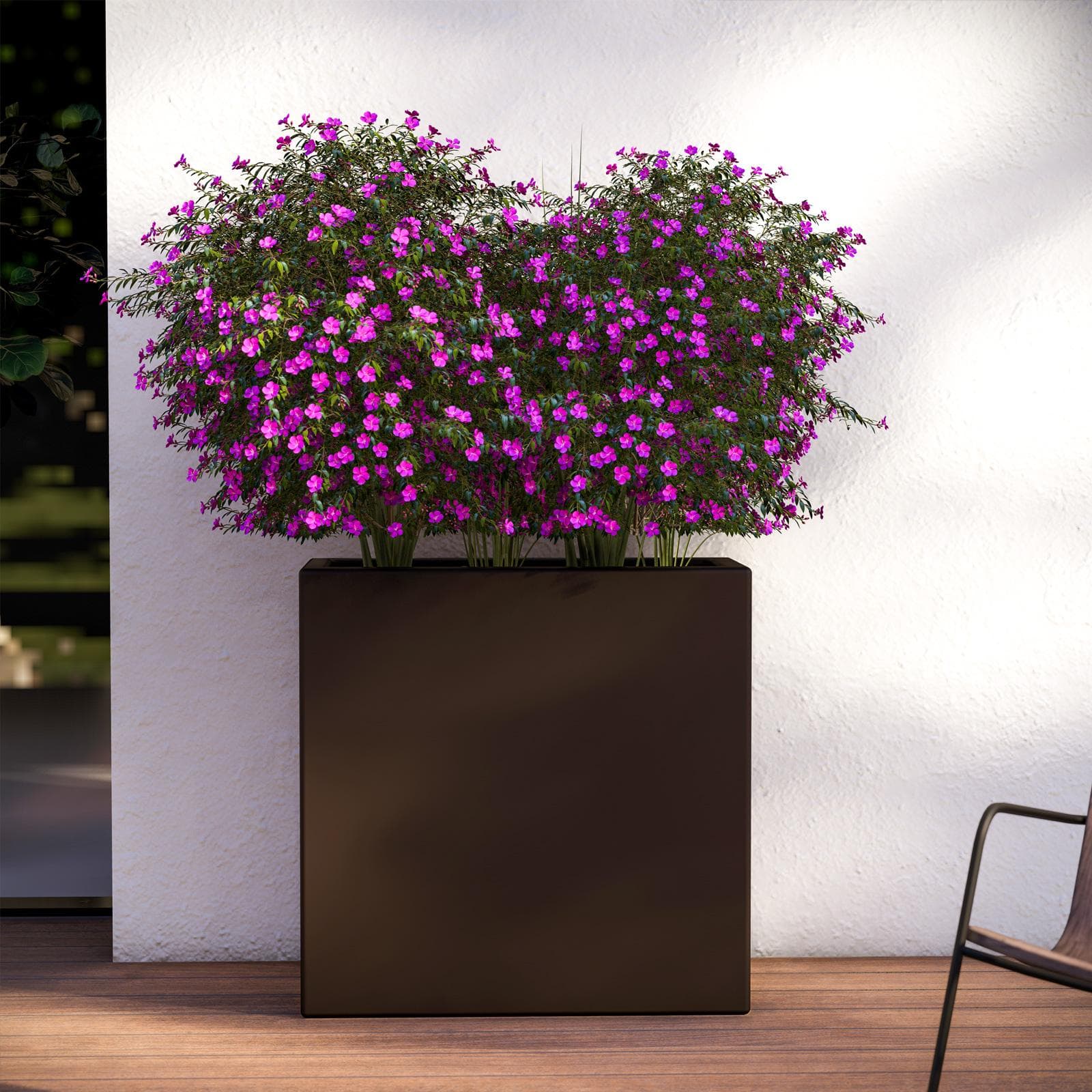 Vaso rettangolare 70 h cm tutta capienza in polietilene bronzo - Moschito