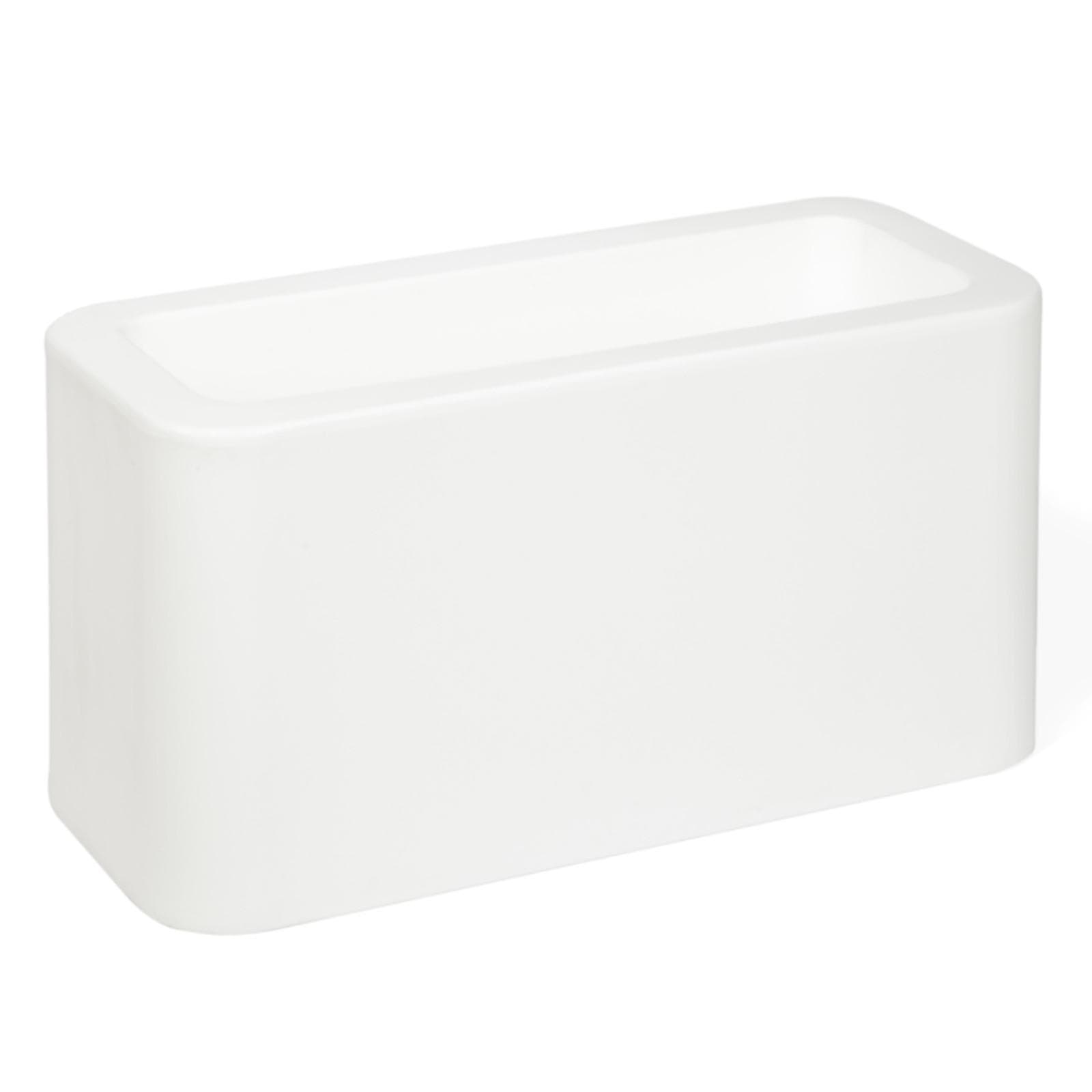 Vaso da esterno 35 h cm tutta capienza in polietilene bianco - Moschito
