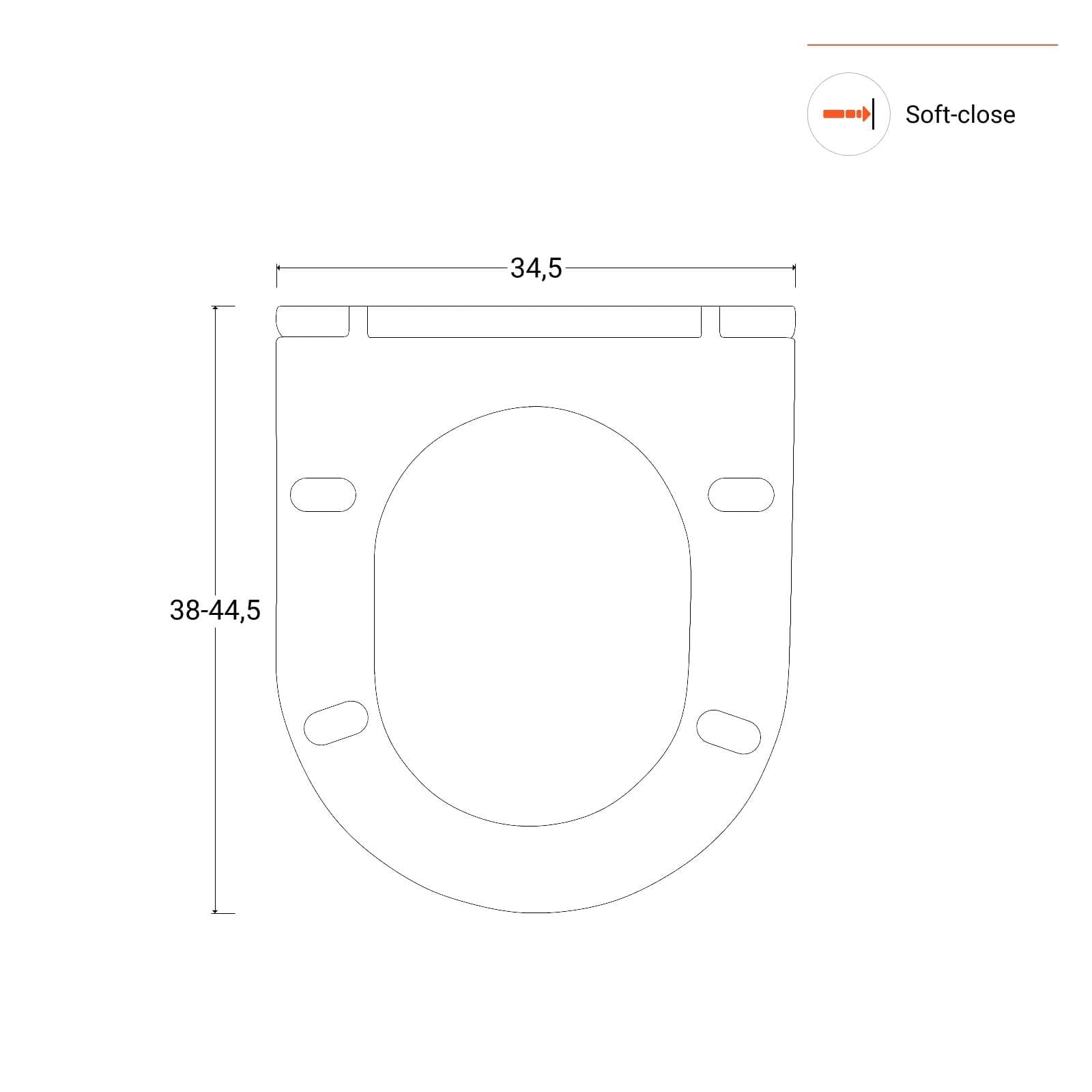 Vaso sospaso in ceramica rimless con sedile softclose - Selbi