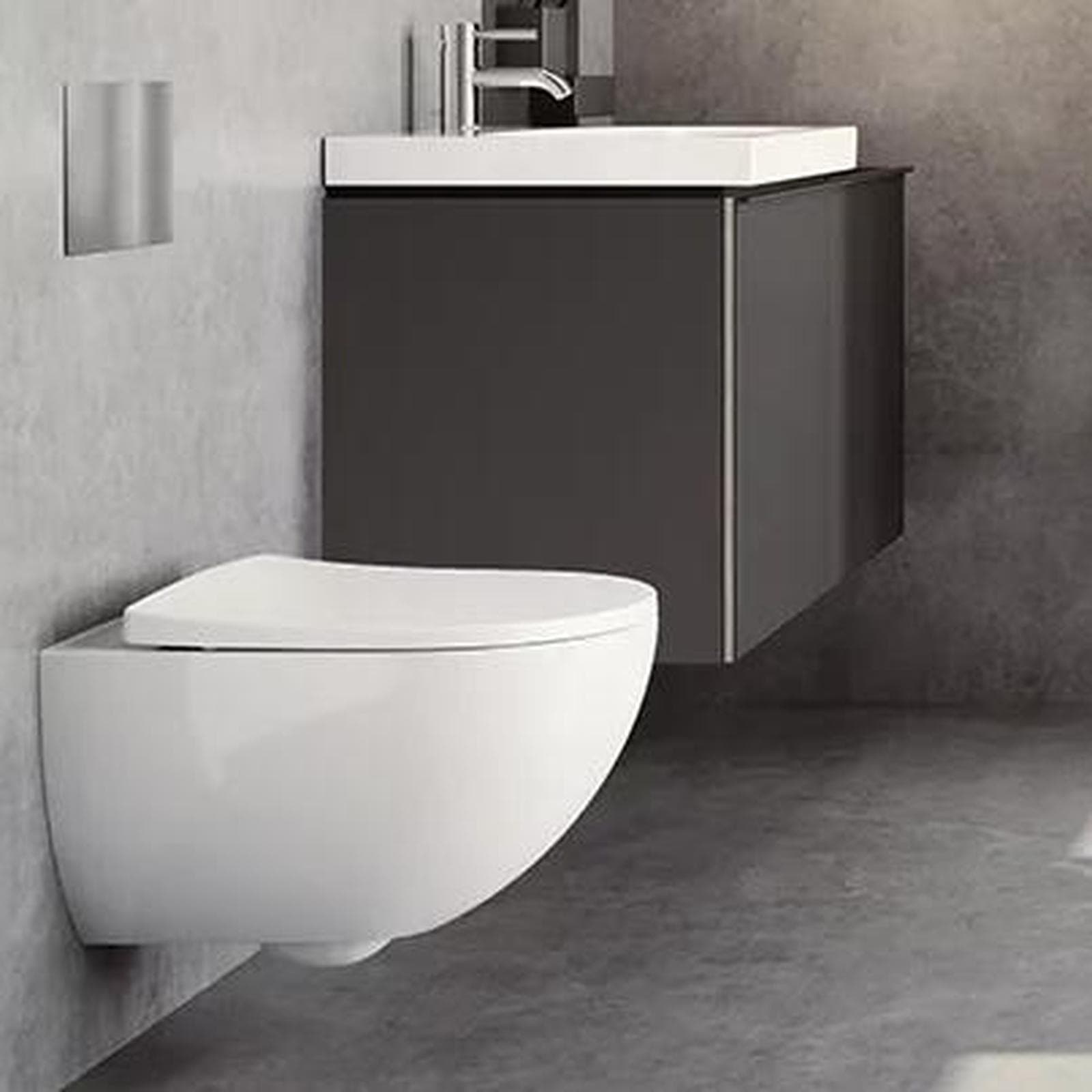 Vaso sospeso a cacciata rimfree sedile SoftClose keratect Serie Acanto - Geberit
