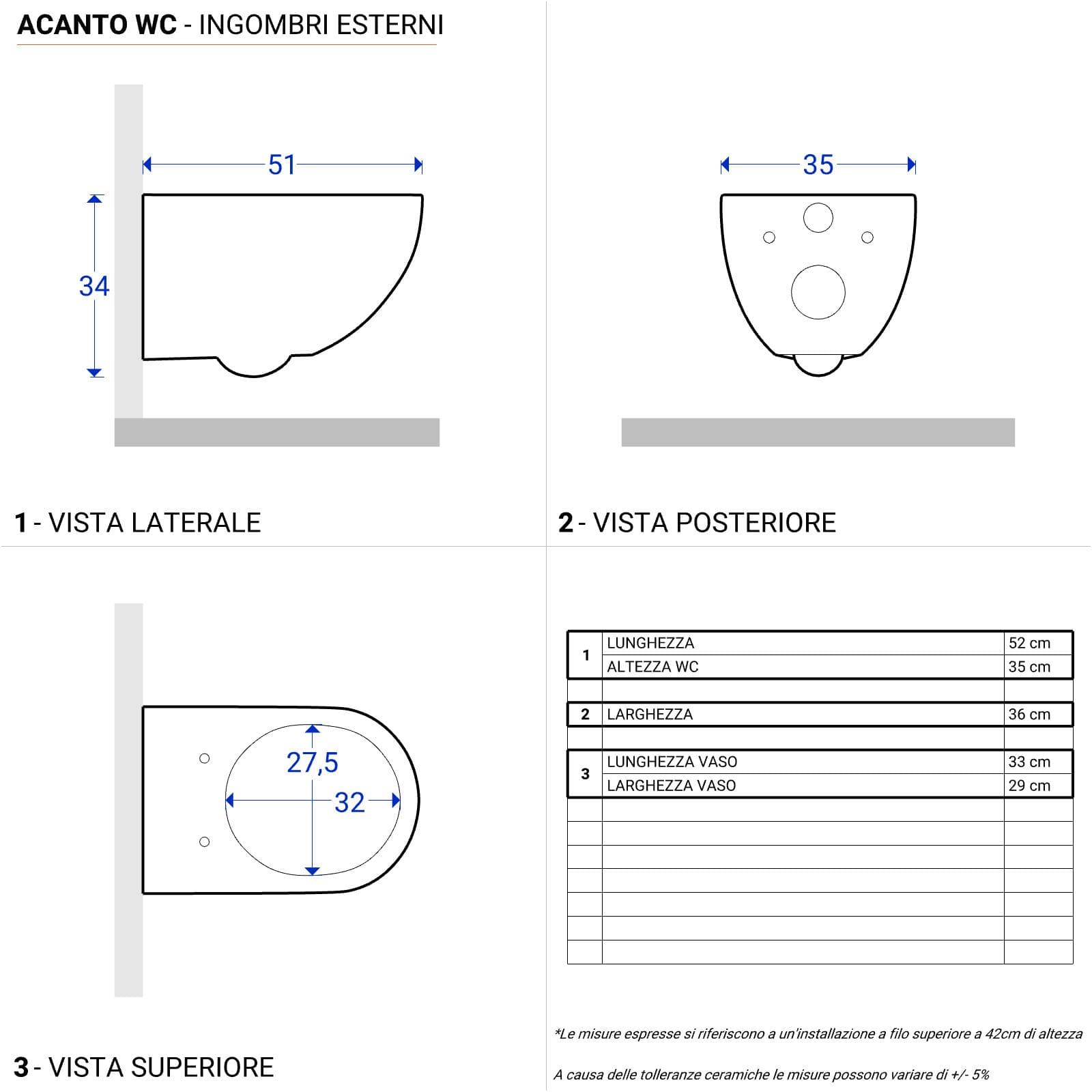 Vaso sospeso a cacciata rimfree sedile SoftClose keratect Serie Acanto - Geberit