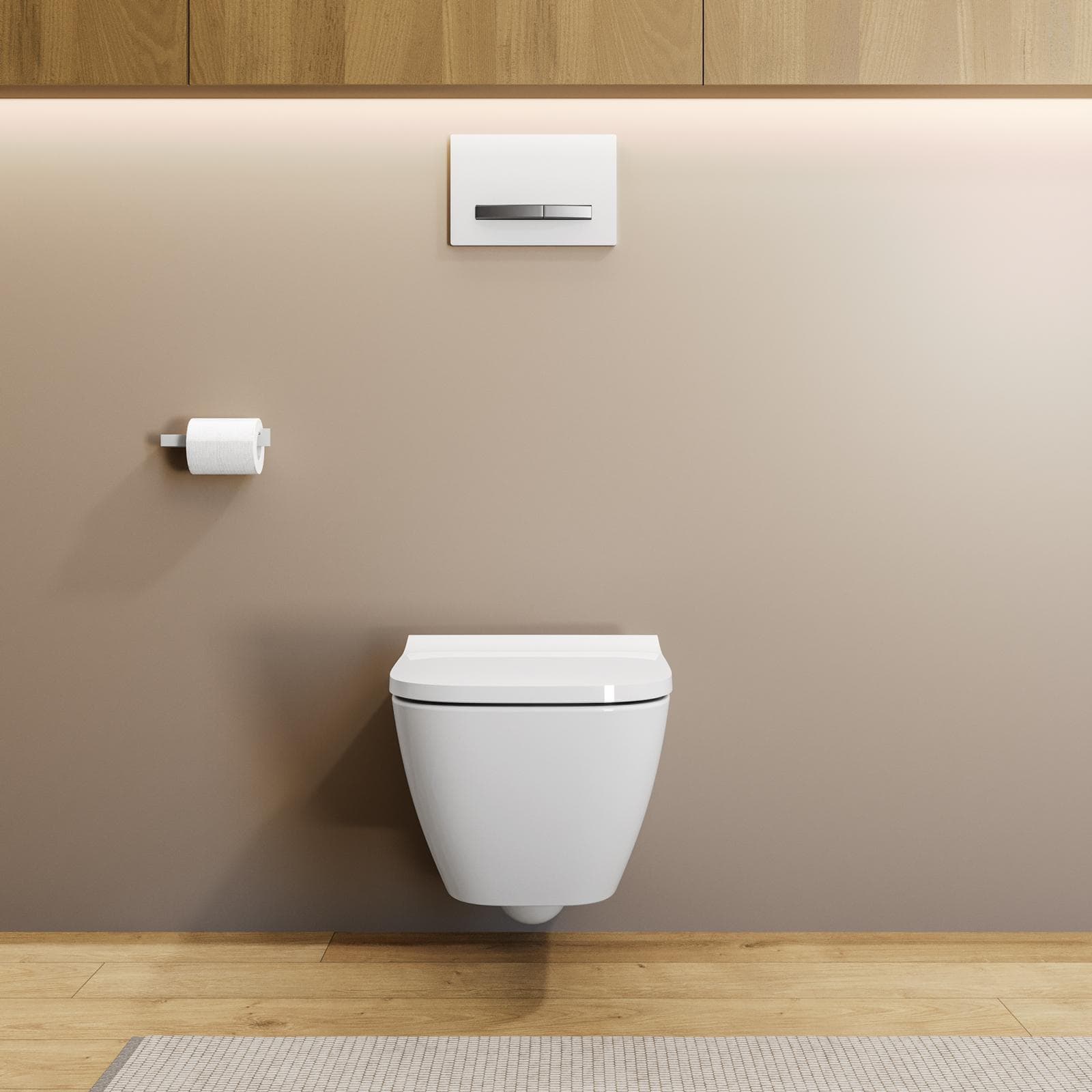 Vaso sospeso a cacciata rimfree sedile SoftClose Serie Smyle Square - Geberit